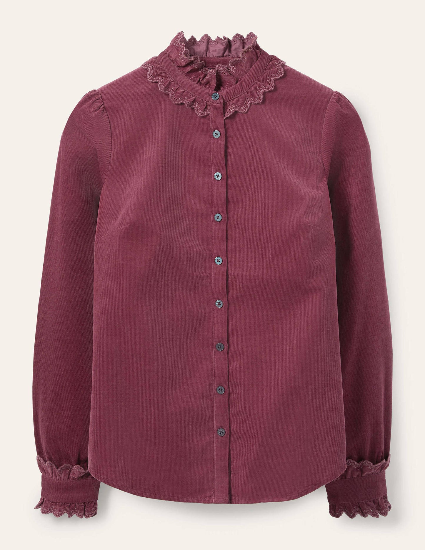 Eliza Broderie Shirt-Figgy Pudding