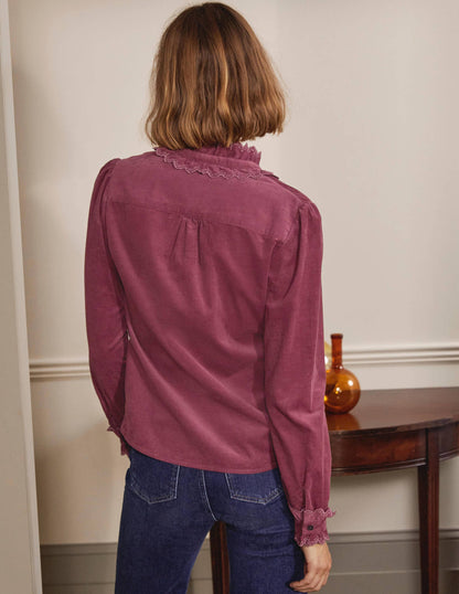 Eliza Broderie Shirt-Figgy Pudding-2