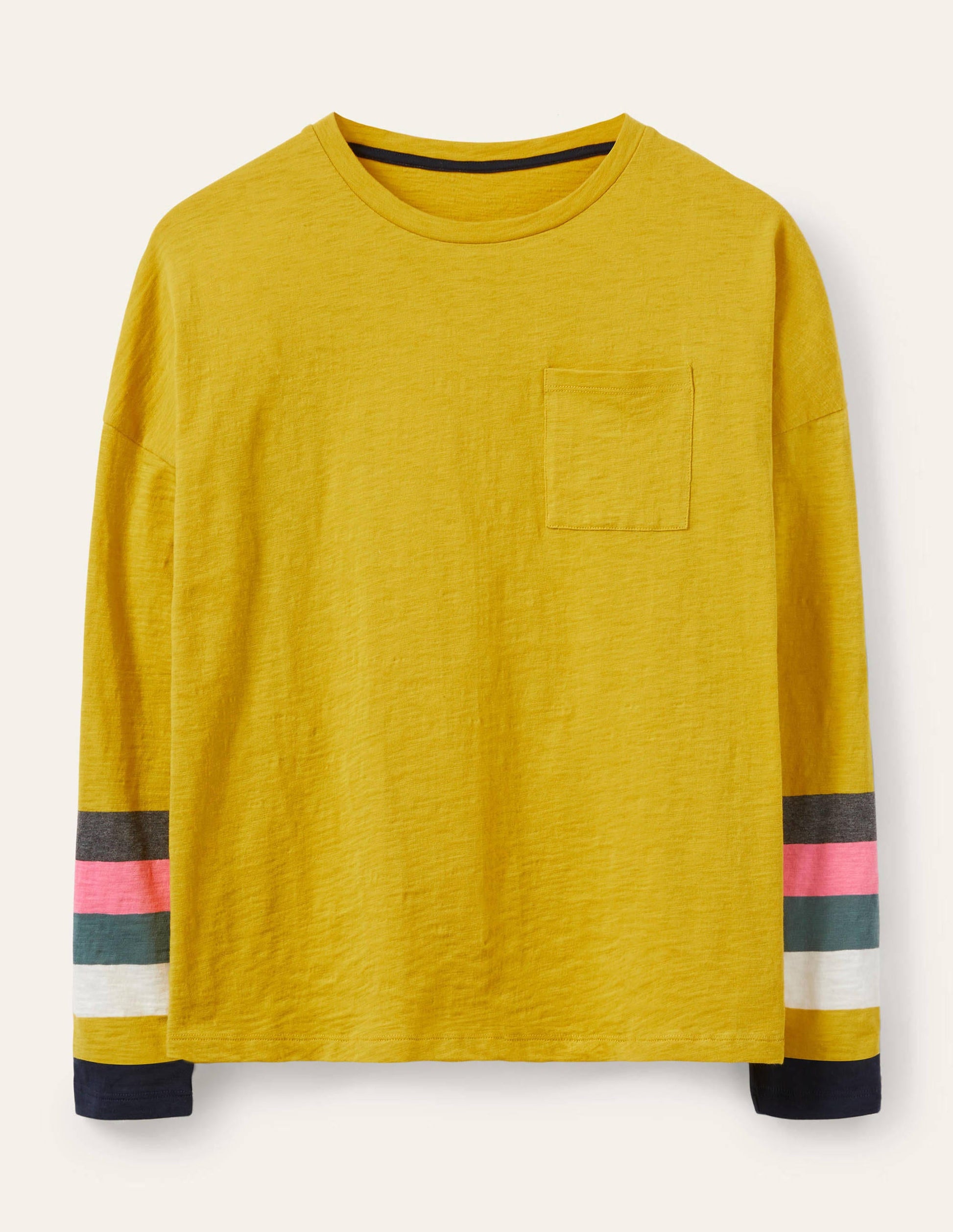 Boxy Jersey Tee-Yellow Charcoal Cuff-5