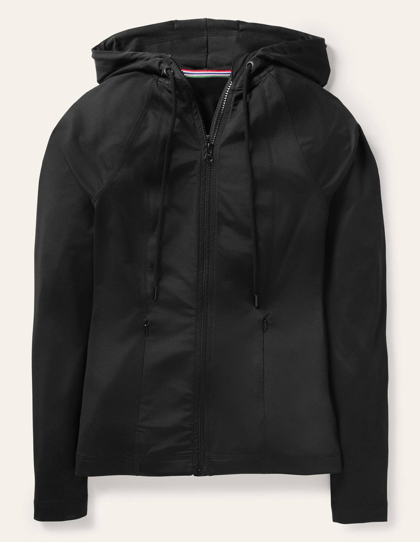 Annie Zip-Up Hooded Jacket-Black