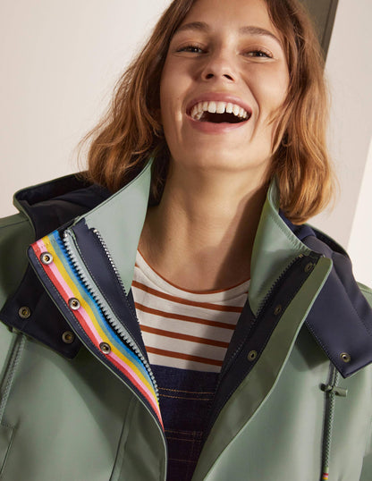 Bamburgh Raincoat-Sage/Navy-1