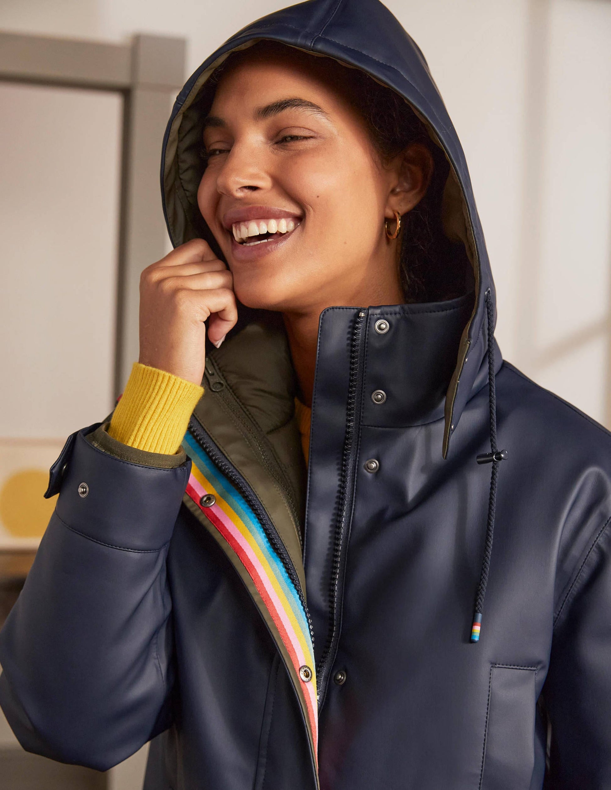 Bamburgh Raincoat-Navy/Khaki-4