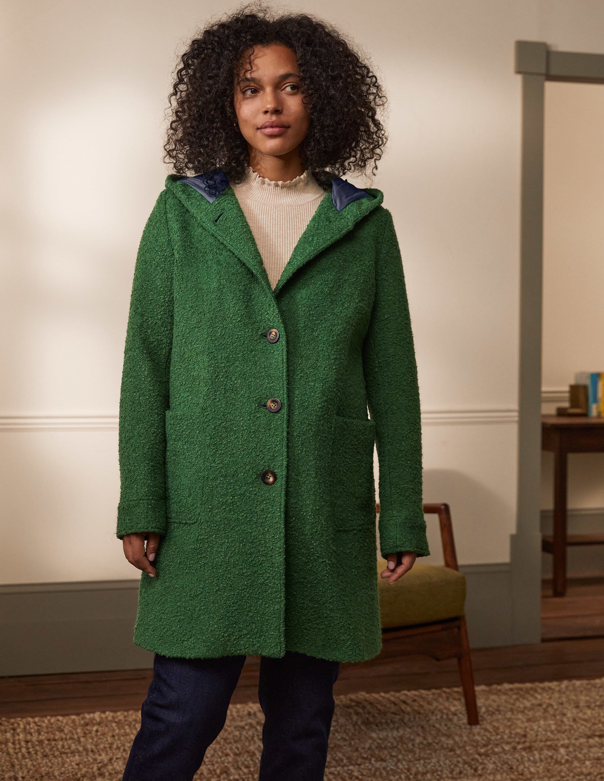 Cambridge Textured Coat-Conifer - Image 3