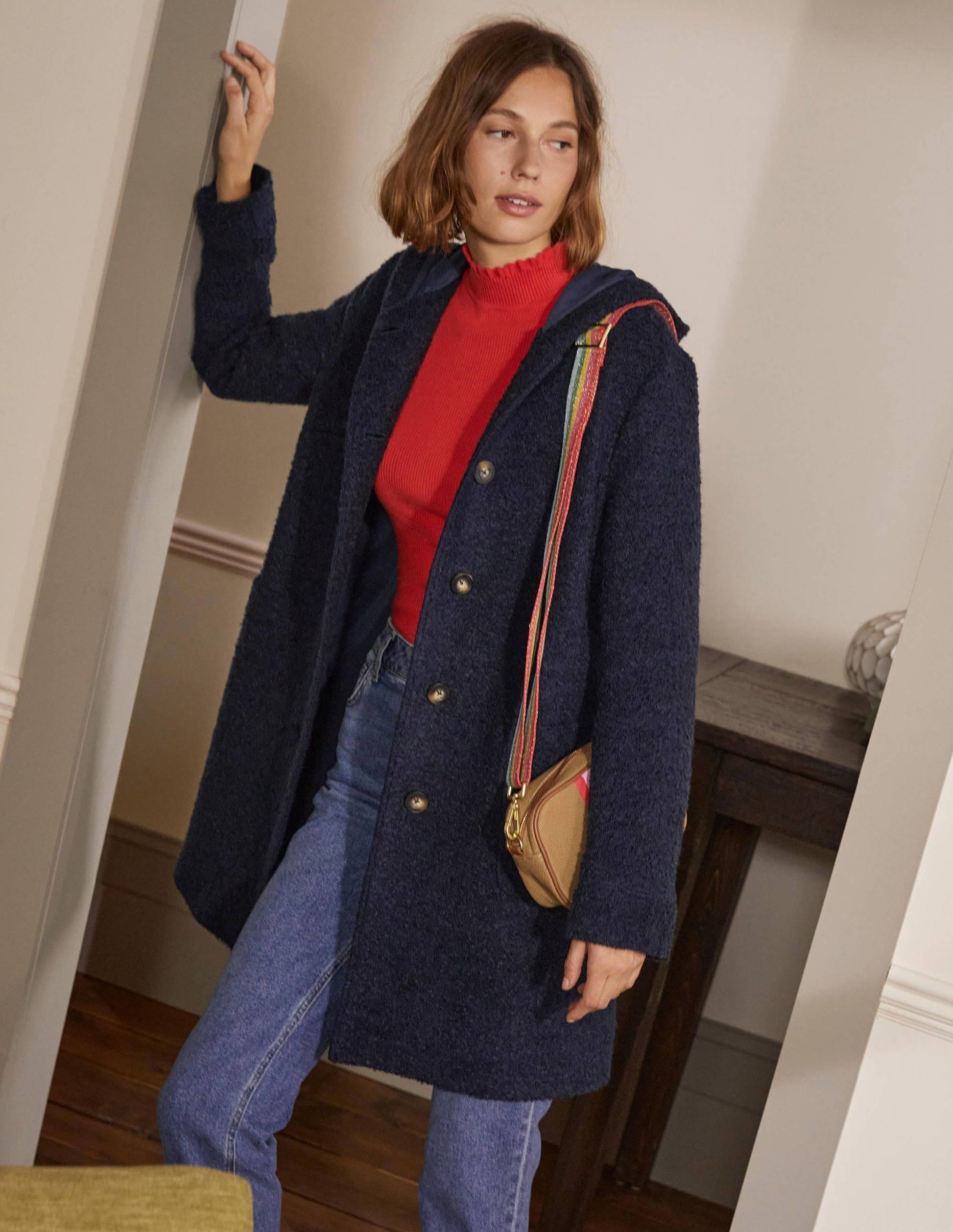 Cambridge Textured Coat-Navy-4