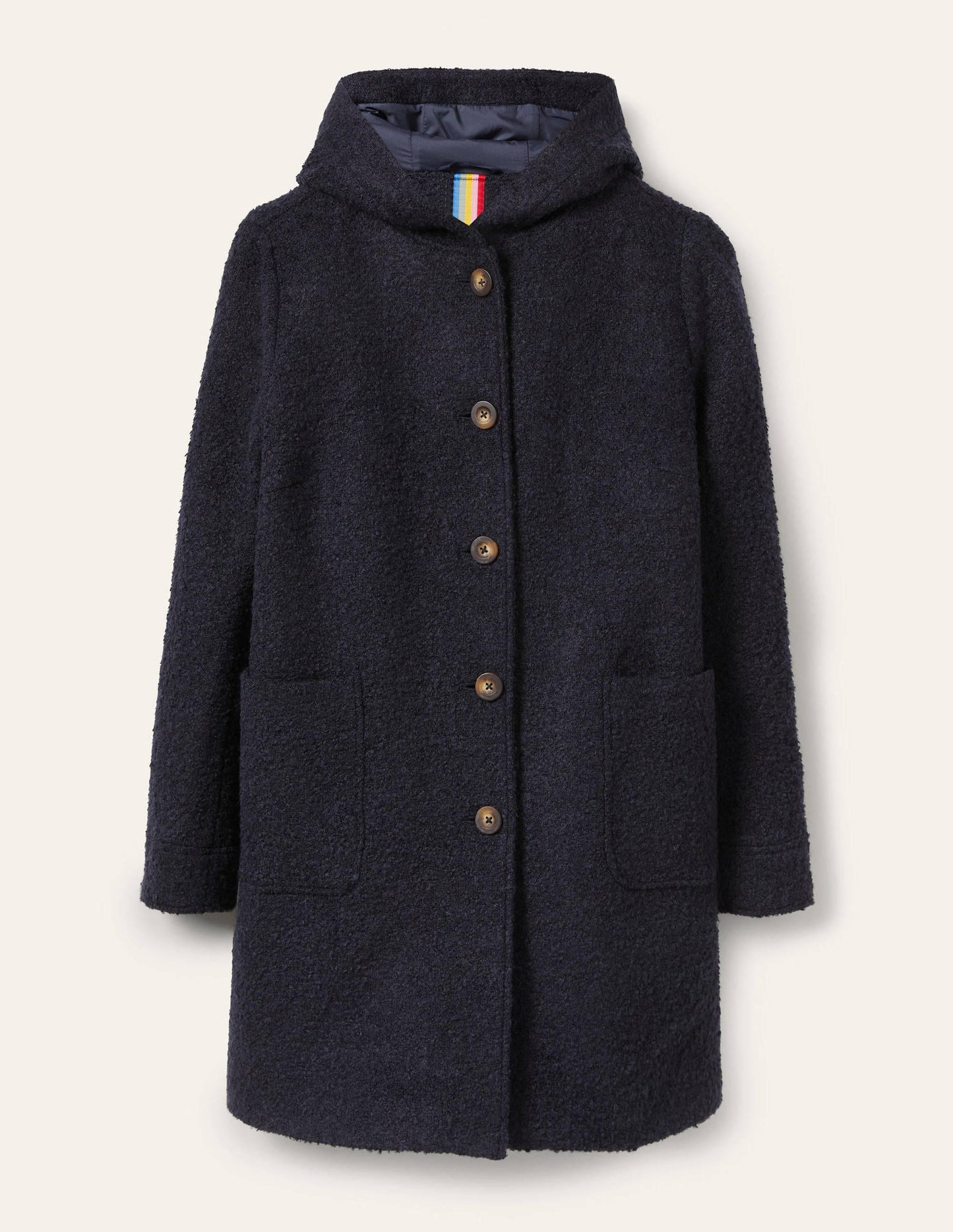 Cambridge Textured Coat-Navy