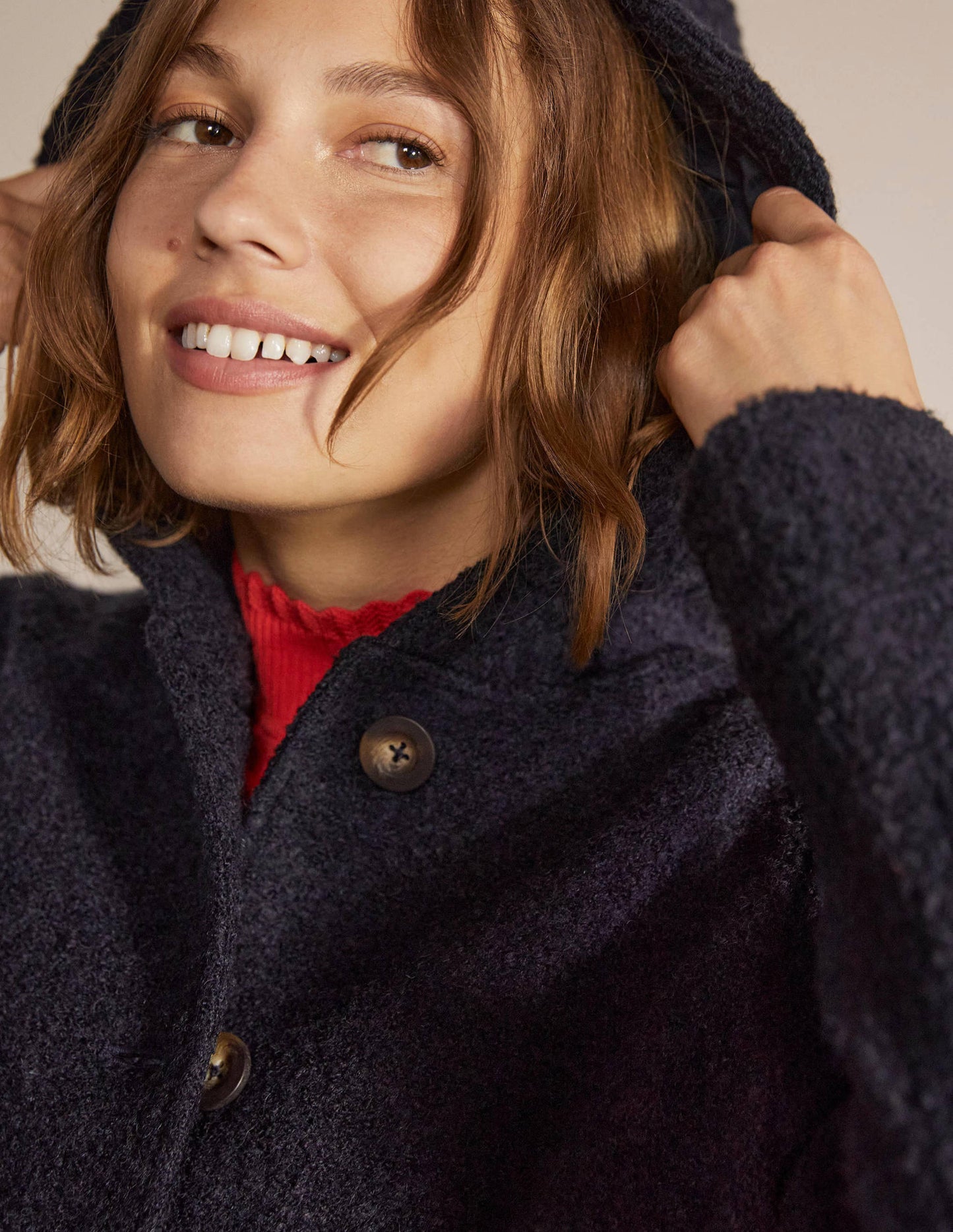 Cambridge Textured Coat-Navy