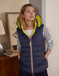 Reversible Lightweight Gilet-Navy/Mimosa