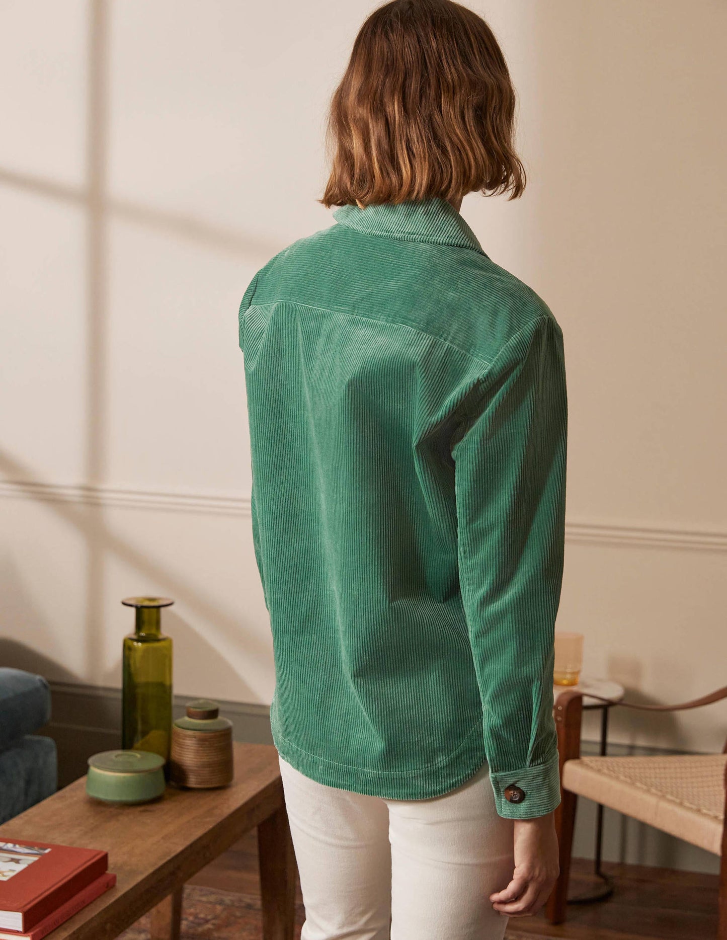 Cord Shacket-Sage Green