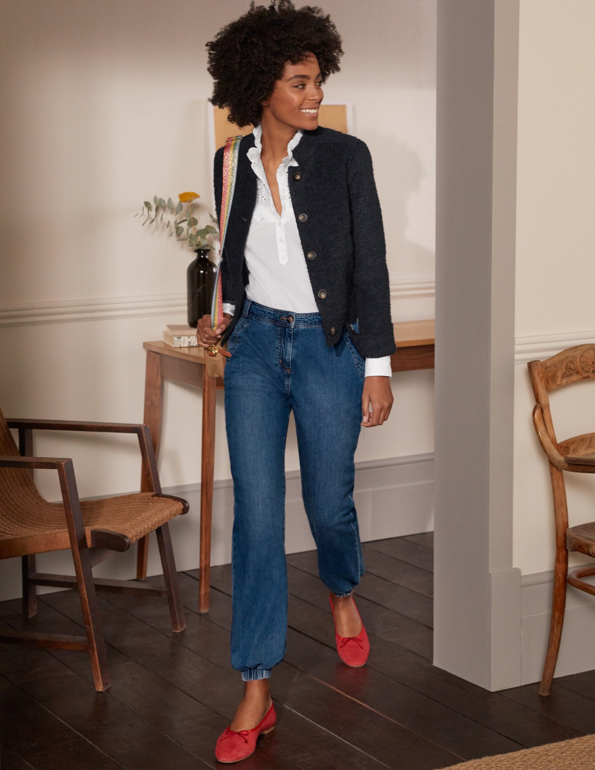 Textured Wool Jacket-Navy-4