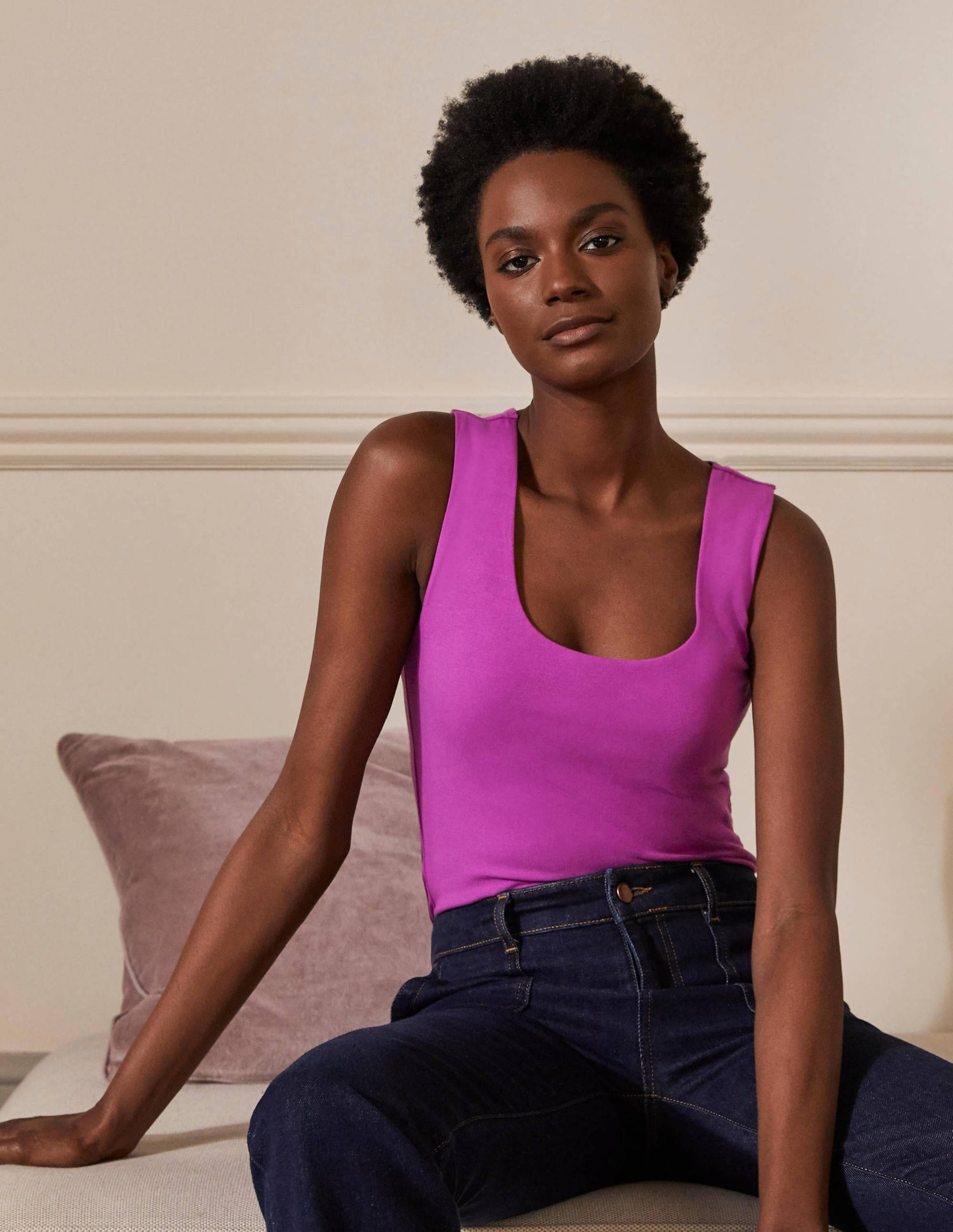 Double Layer Front Vest-Regal Purple-4