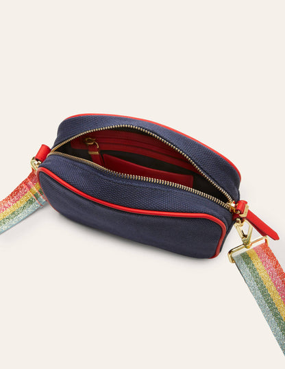 Canvas Crossbody Bag-Navy-4