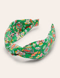 Knotted Headband-Leafy Green, Floral