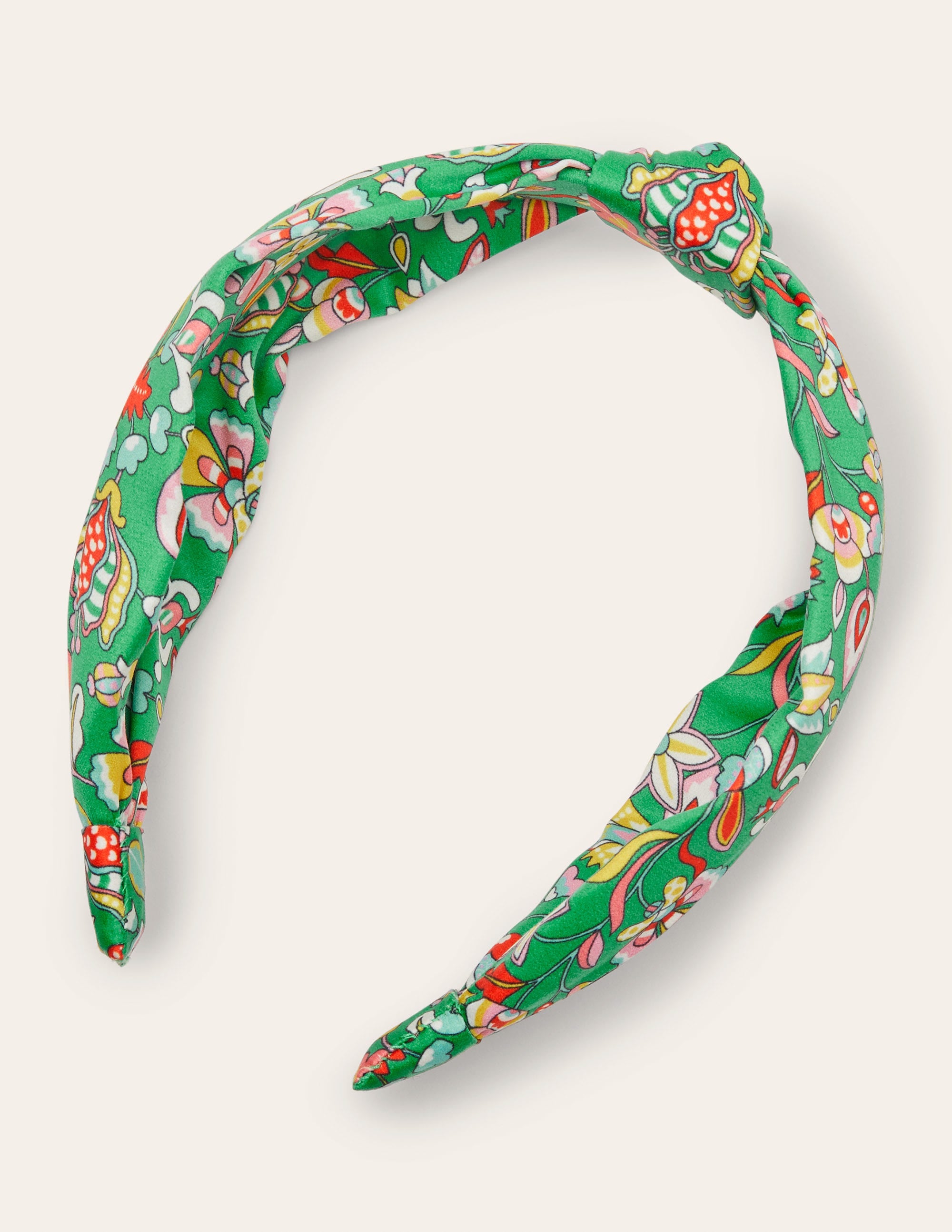 Knotted Headband-Leafy Green, Floral - Image 2