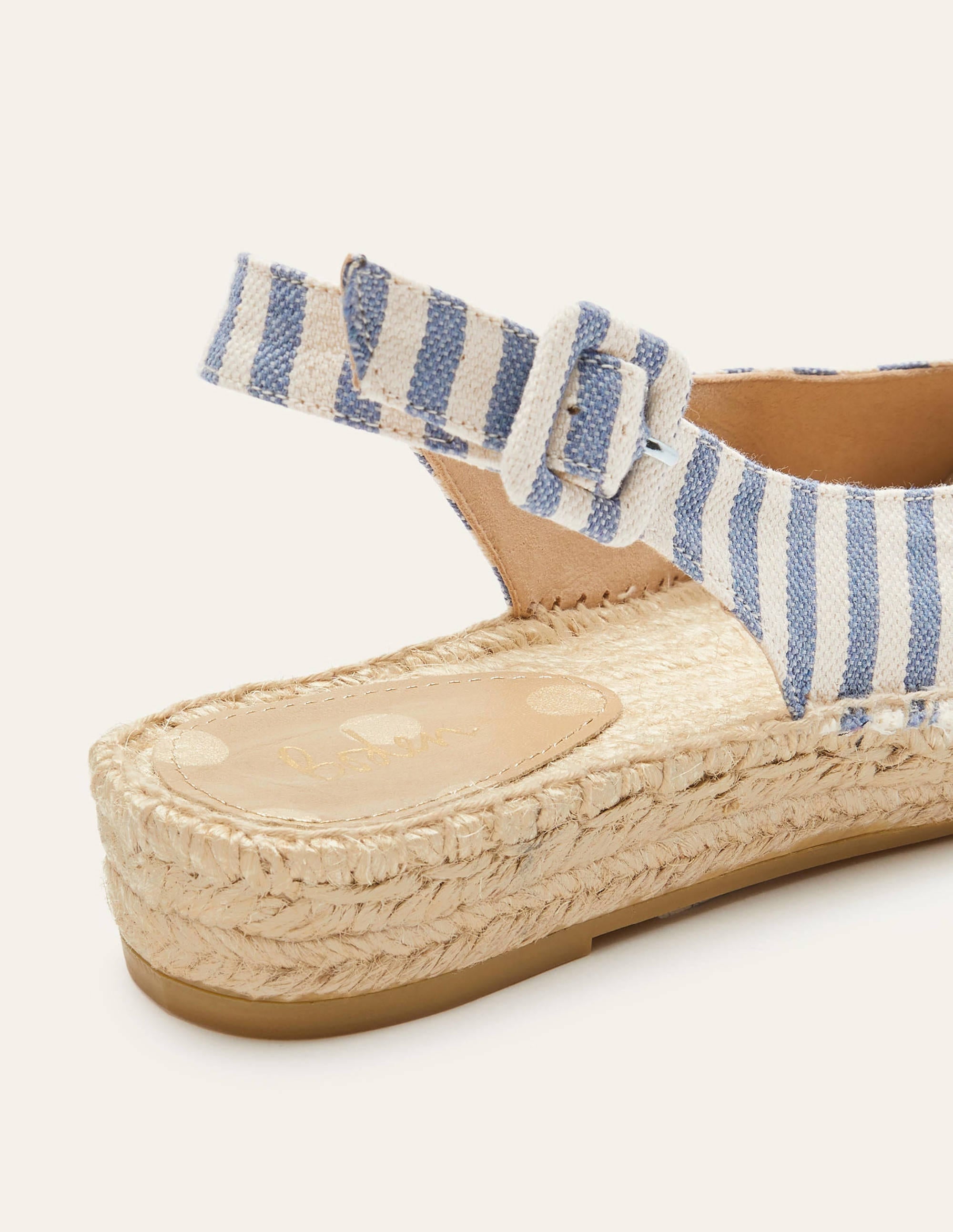 Slingback Espadrille Sandals-Moroccan Blue Stripe - Image 4