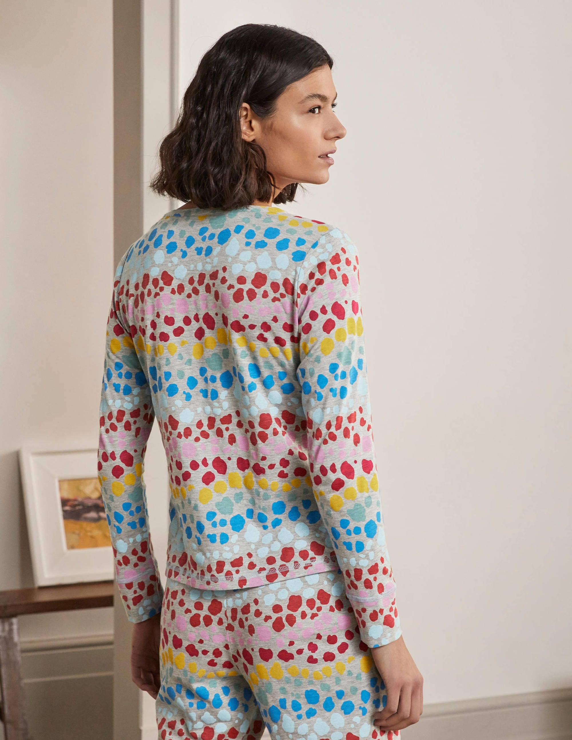 Alba Jersey Pyjama Top-Multi Rainbow Leopard - Image 3