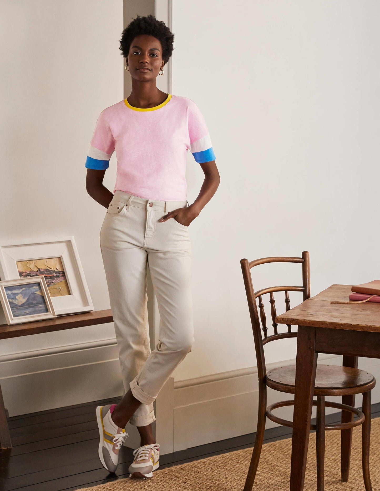 Clarissa Jersey T-shirt-Soft Peony