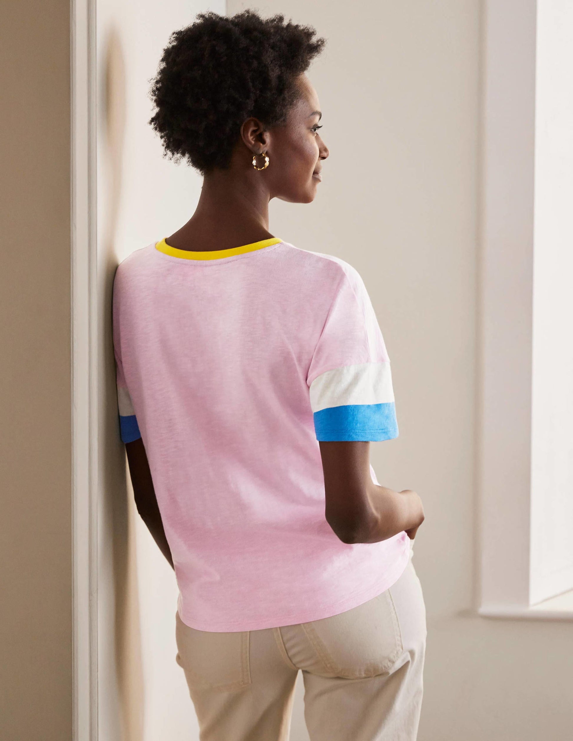 Clarissa Jersey T-shirt-Soft Peony-3