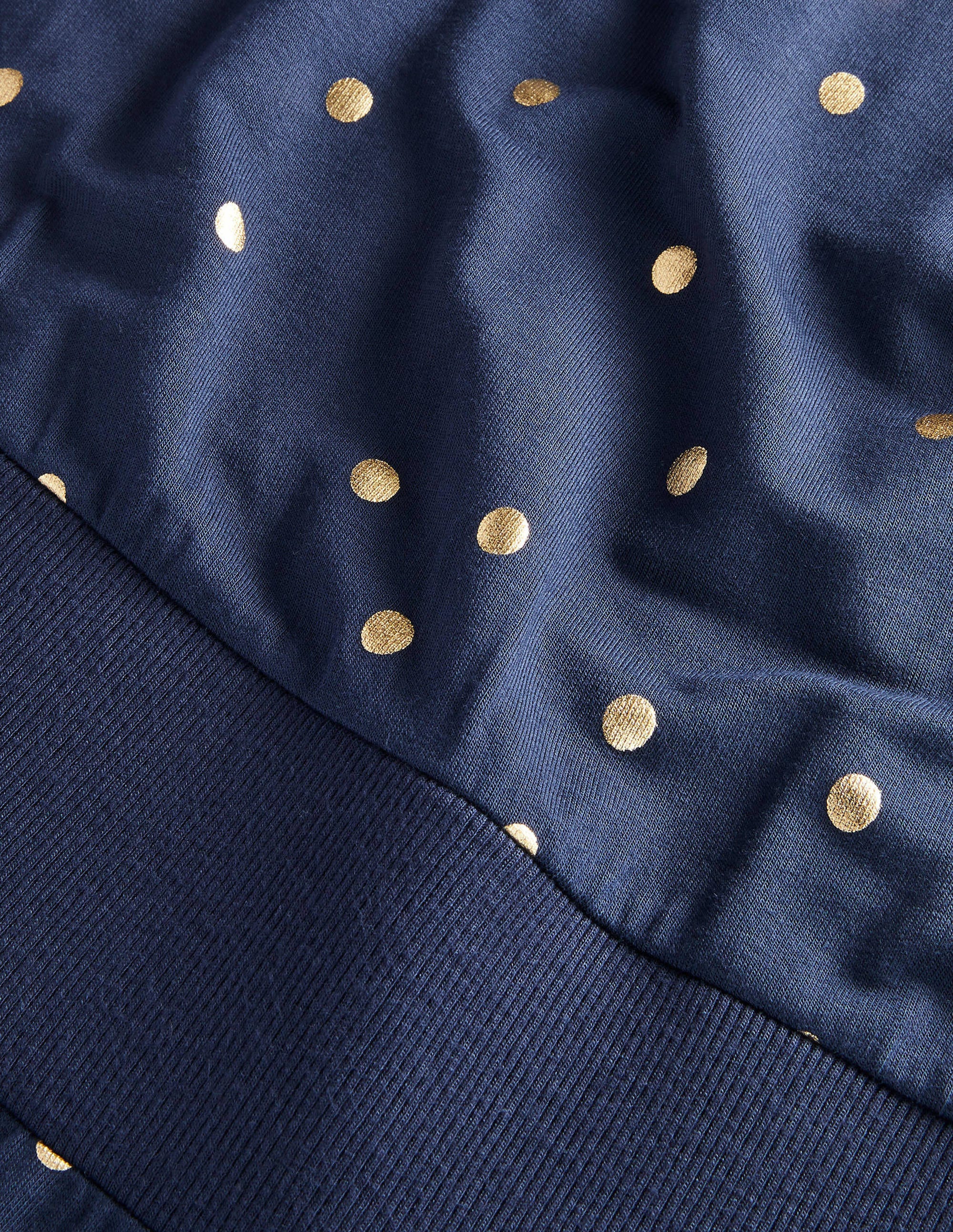 Rachel Jersey Jumpsuit-Navy, Scattered Foil Spot - Image 6