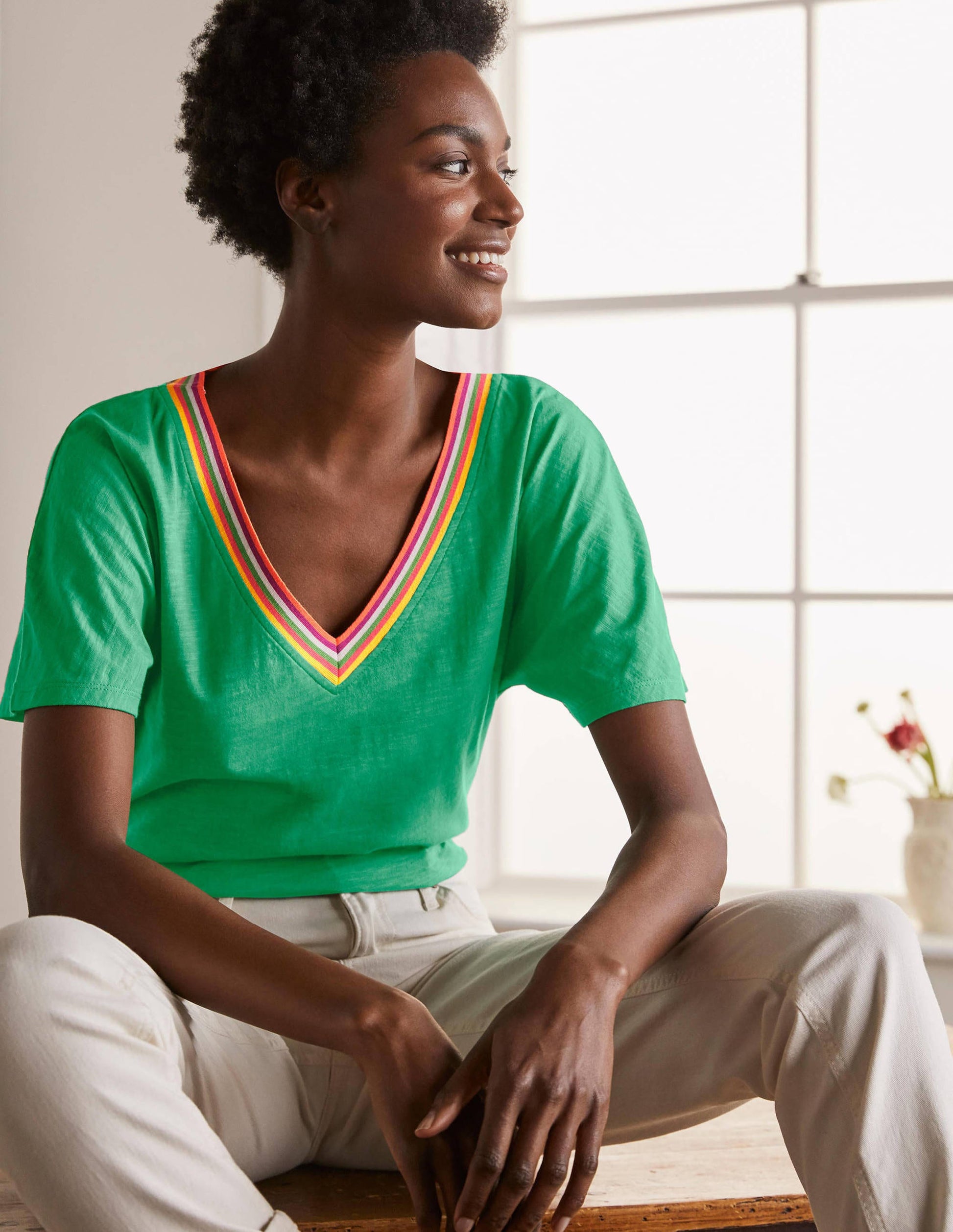 Beatrice Jersey Top-Leafy Green-1