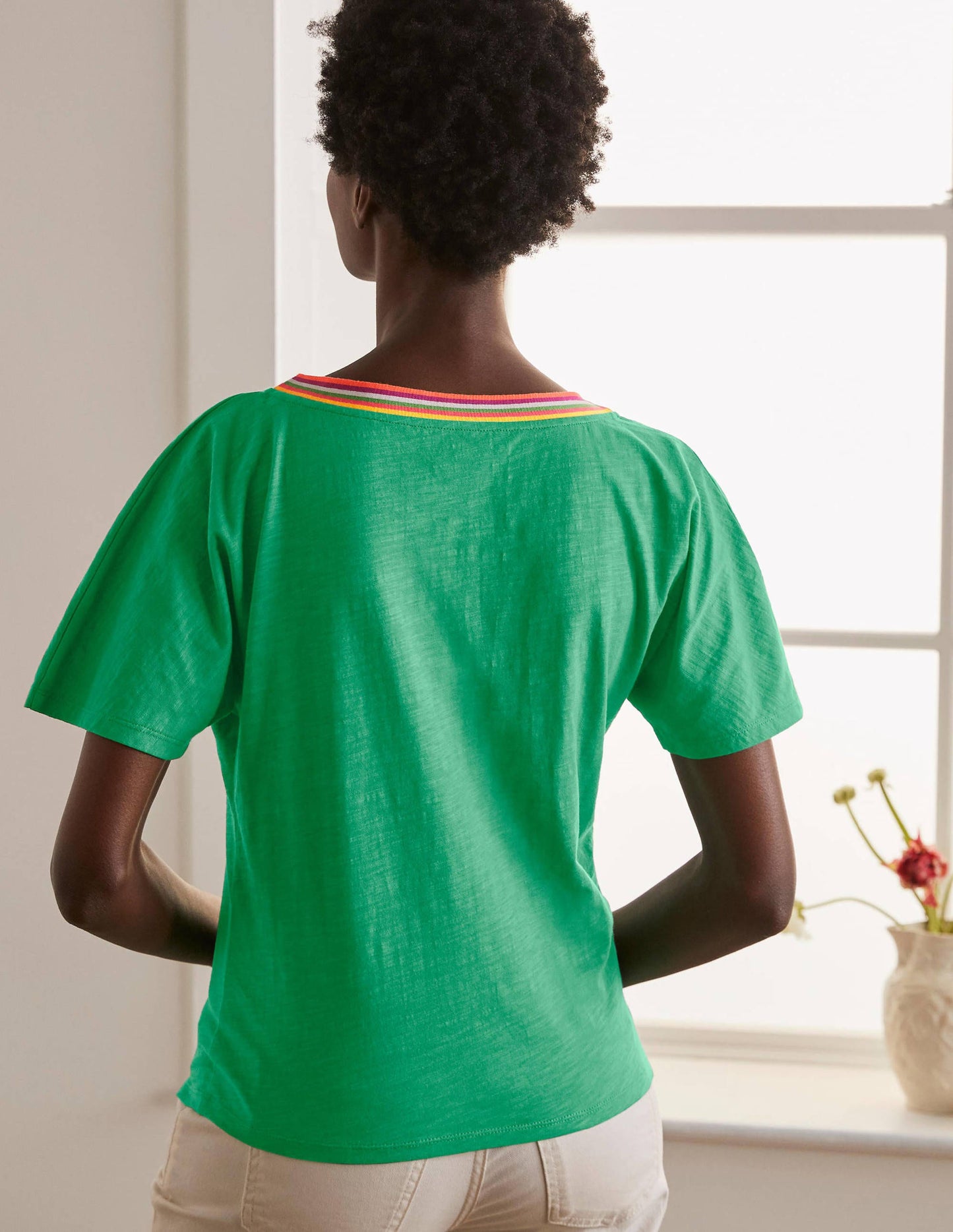 Beatrice Jersey Top-Leafy Green