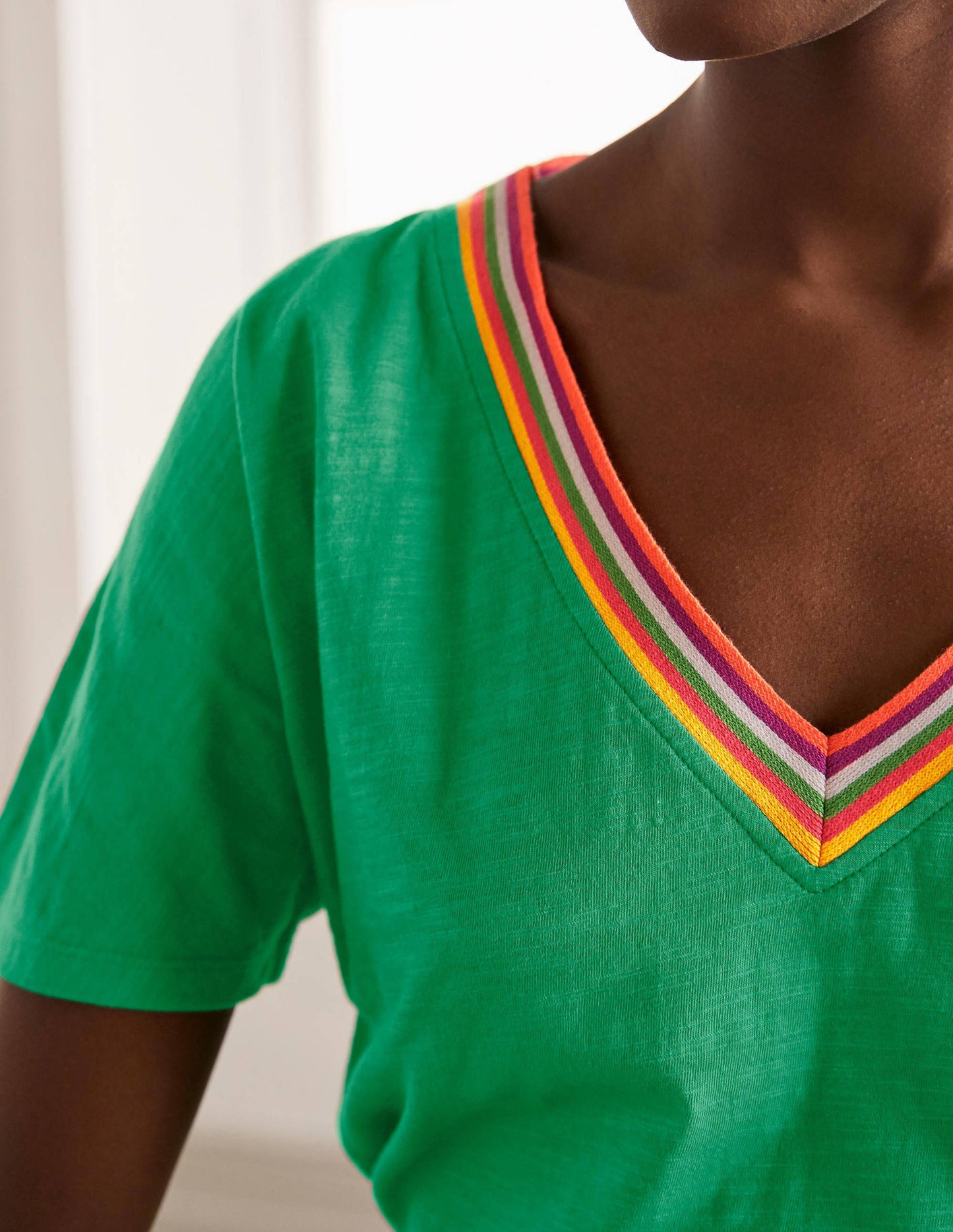 Beatrice Jersey Top-Leafy Green