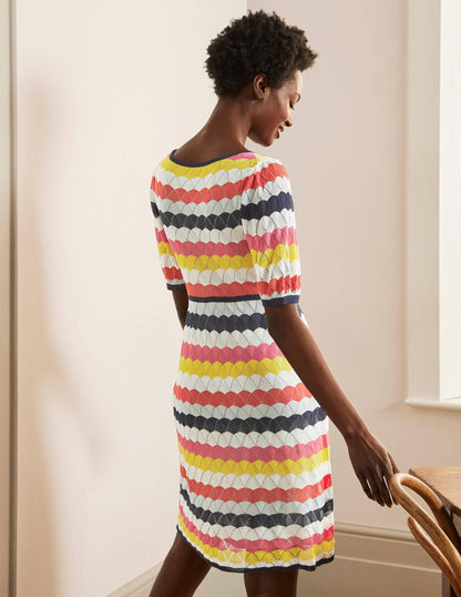 Margie Knitted Dress-Surf and Party Pink Stripe-3