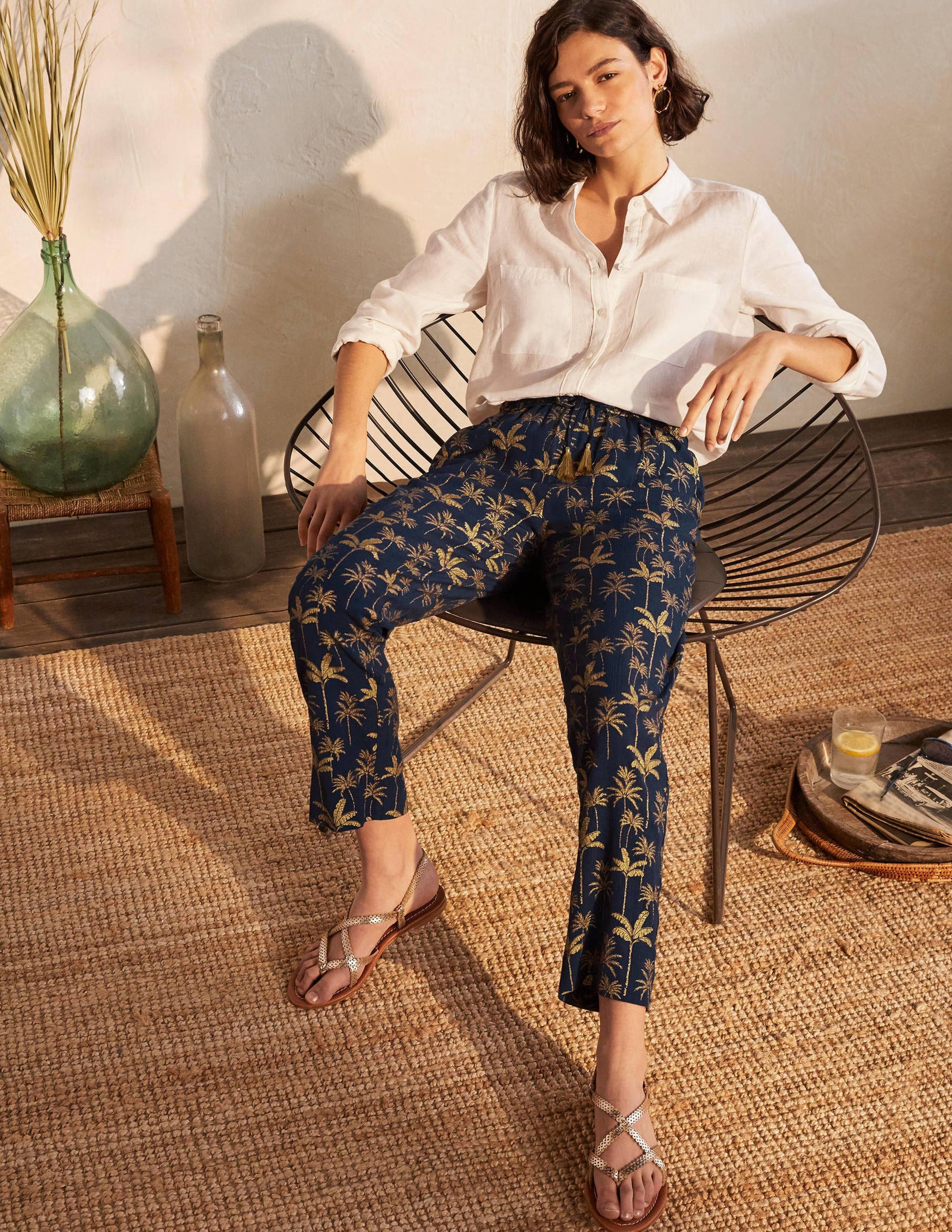 Bembridge Trousers-French Navy, Rainforest-4