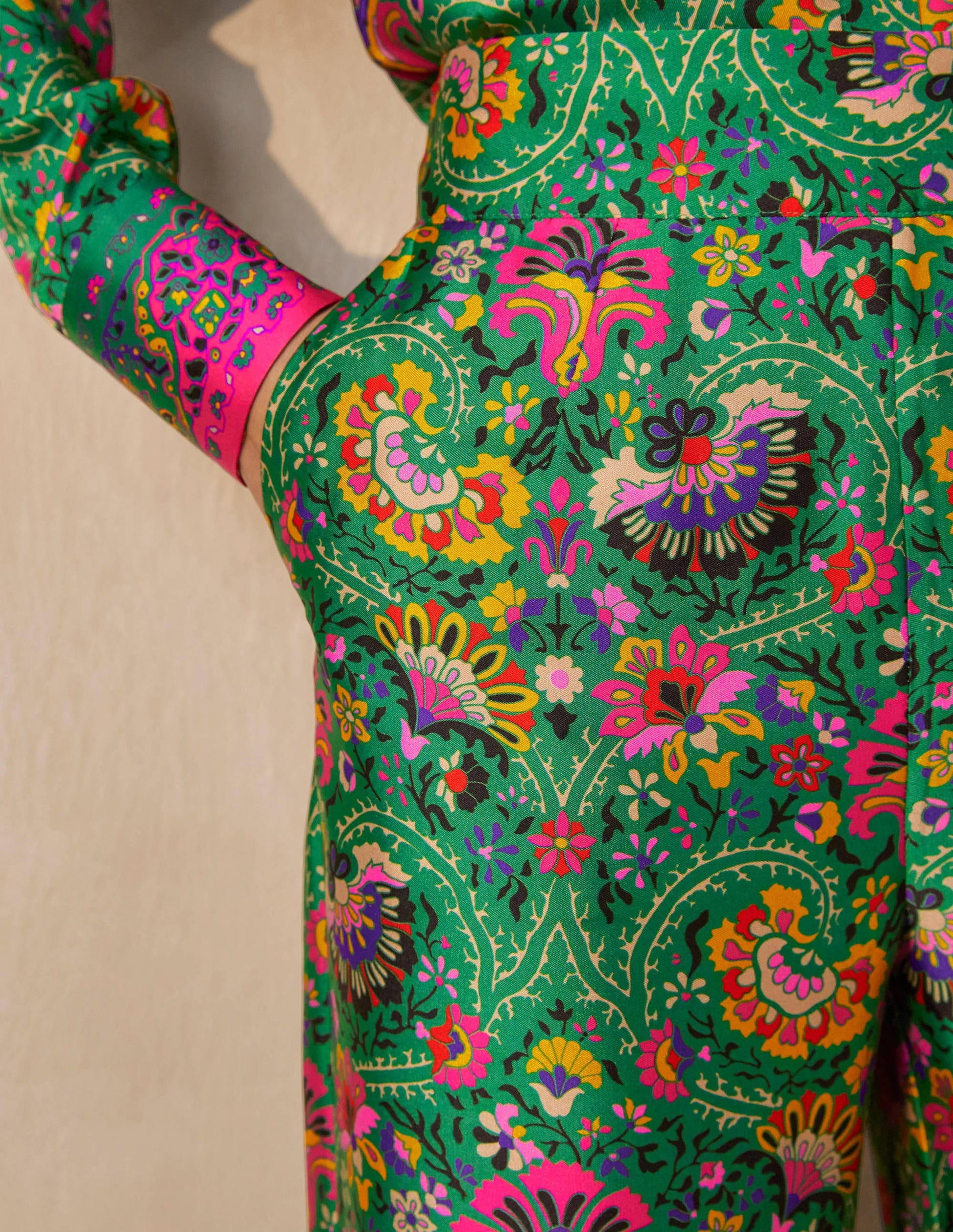 Rosa Trousers-Highland Green, Opulent Bloom-1
