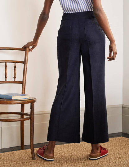 Cornwall Linen Trousers-Navy-2
