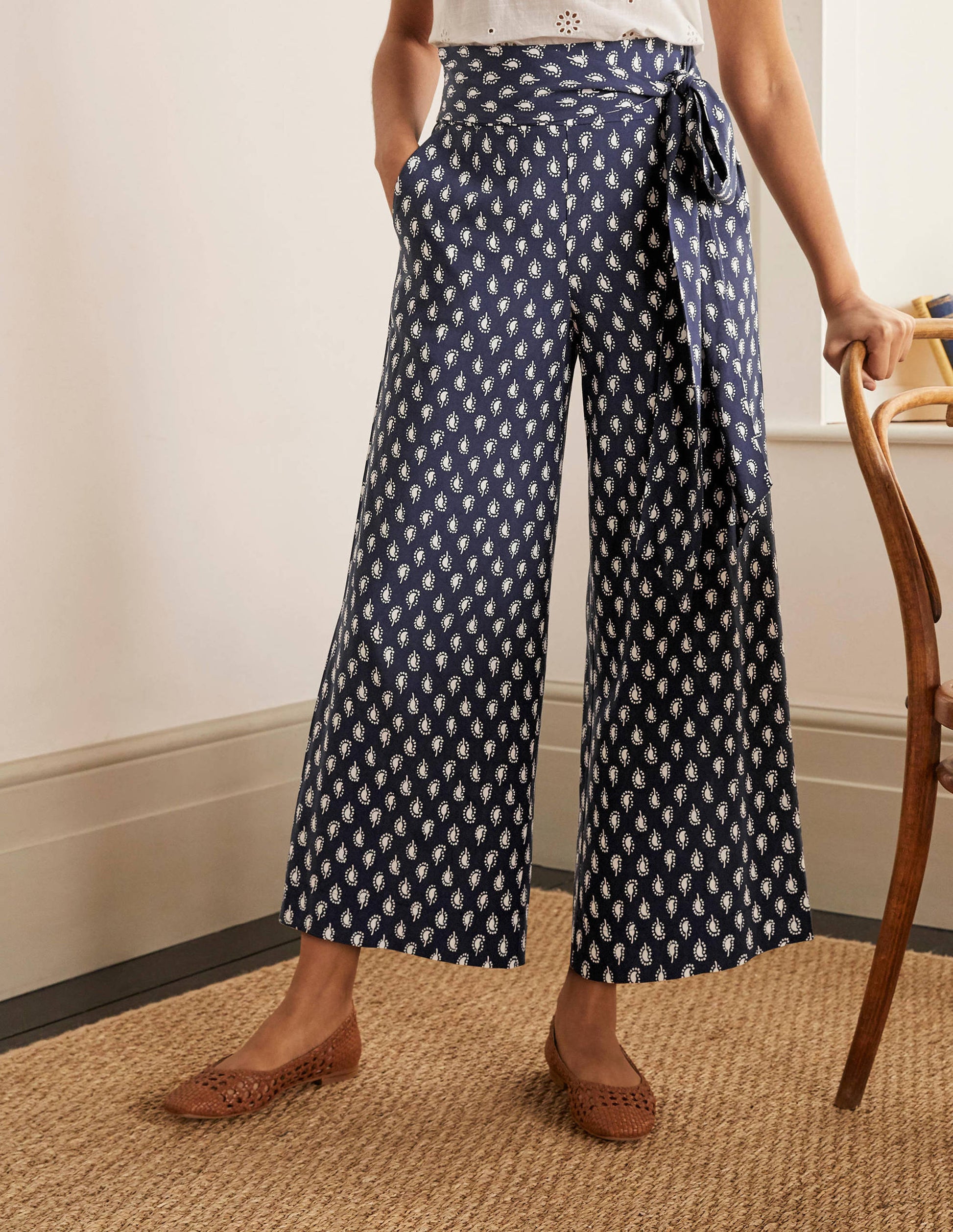 Caithness Trousers-Navy, Paisley Stamp-1