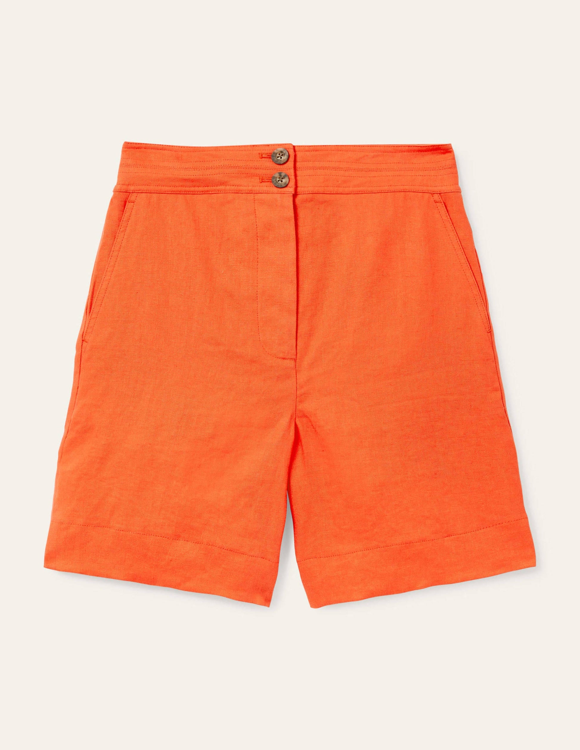 Cornwall Linen Shorts-Satsuma-6