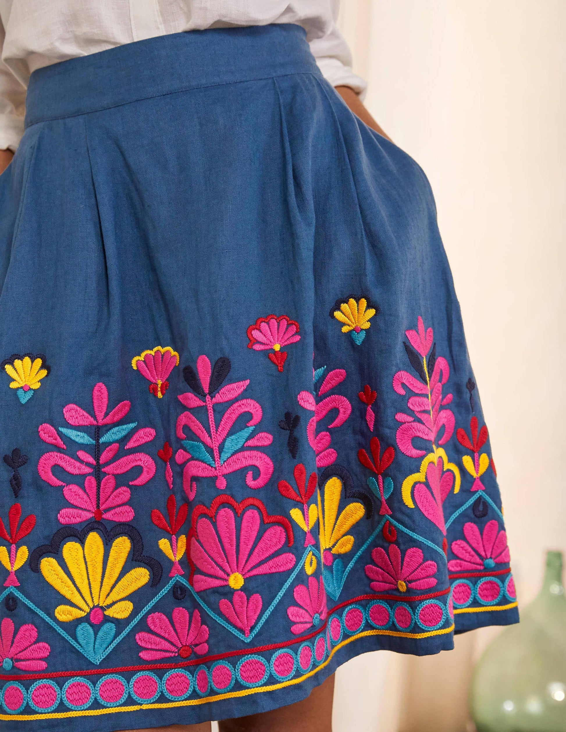 Sasha Embroidered Skirt-Aircraft-3