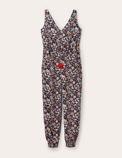 Cecilia Jumpsuit-Navy, Kaleidoscopic Floral-6