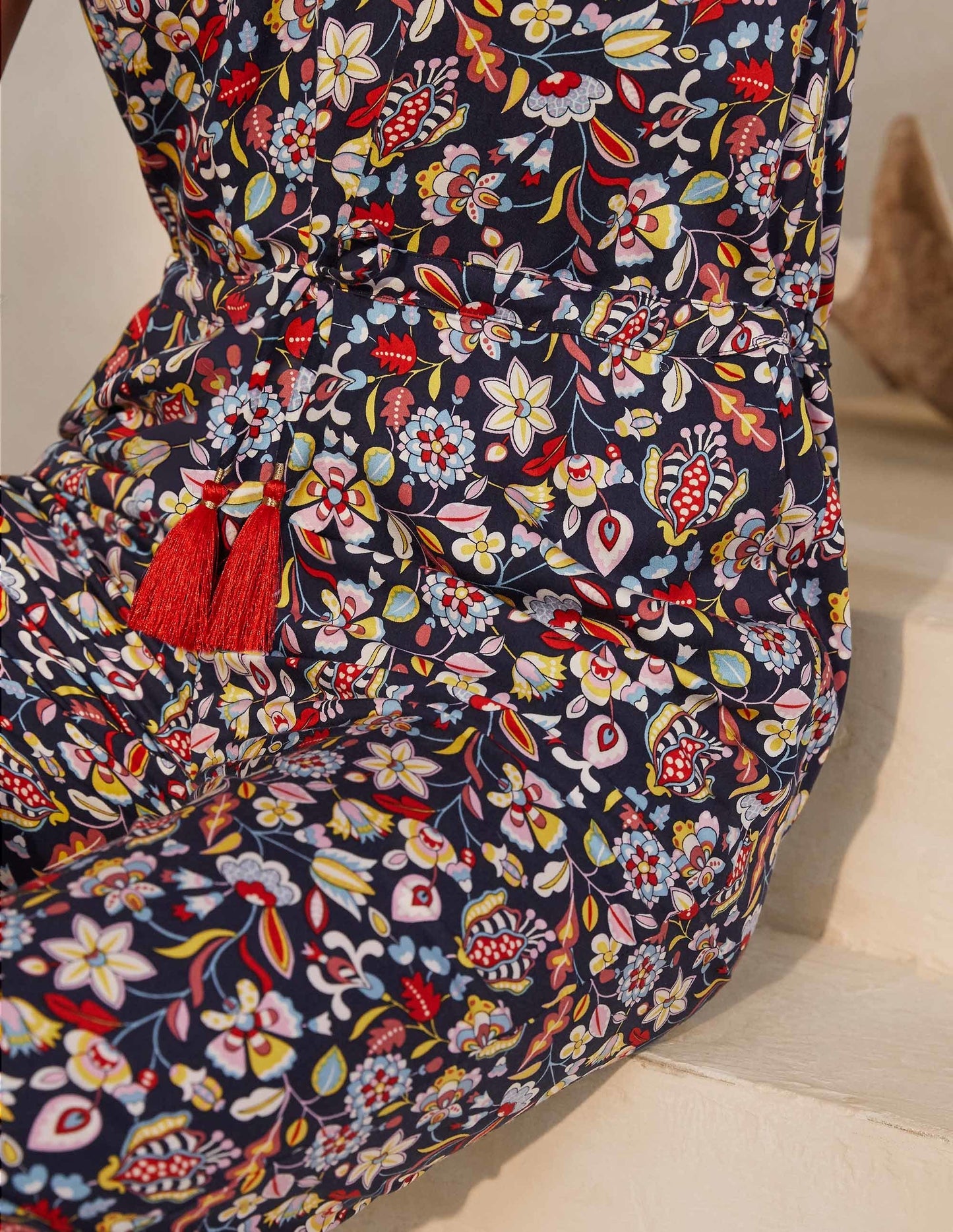 Cecilia Jumpsuit-Navy, Kaleidoscopic Floral