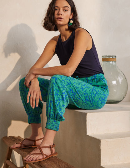 Cecilia Cuffed Trousers-Summit, Jungle Floral-4
