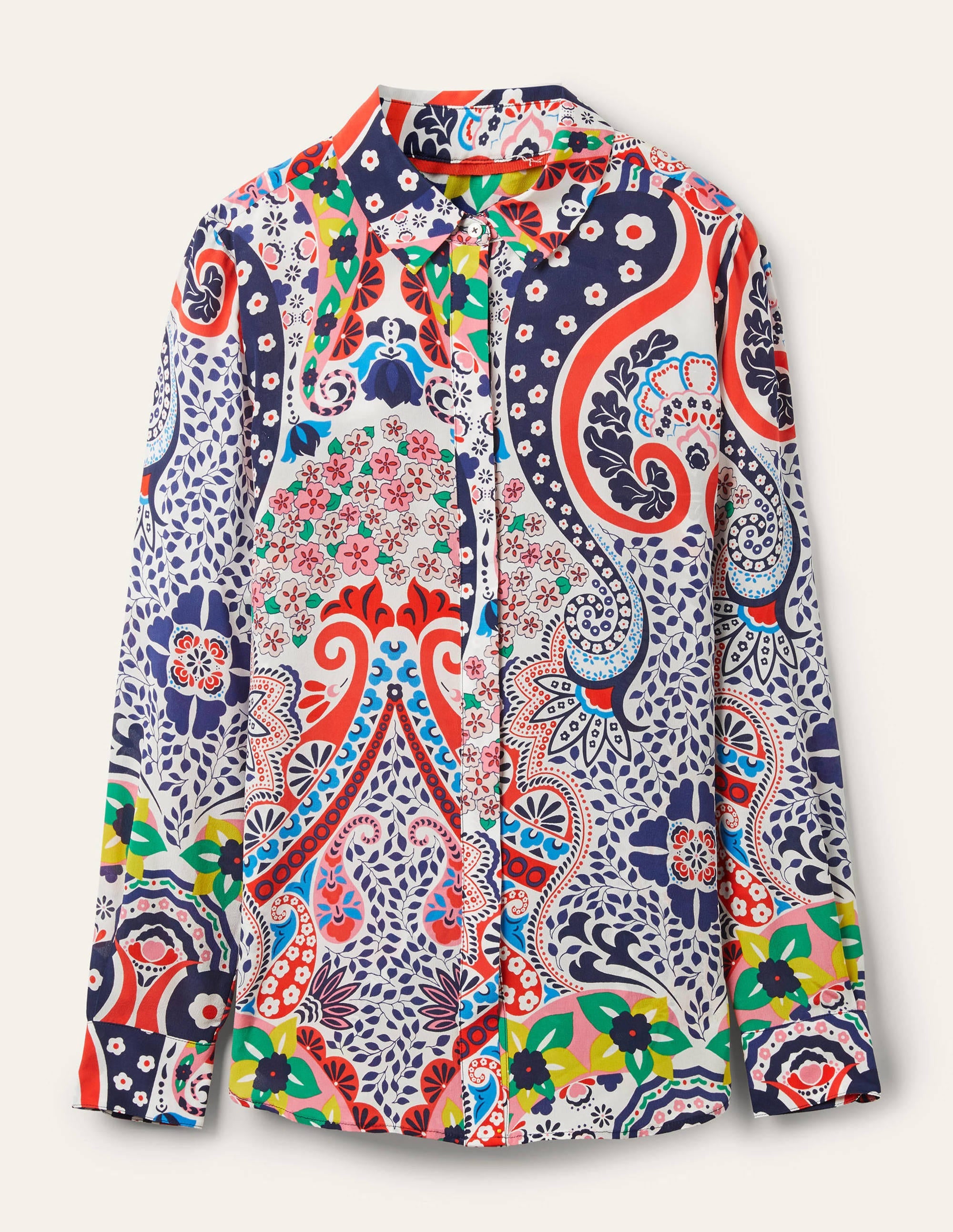 Silk Shirt-Mariner Blue, Kaleidoscope - Image 6