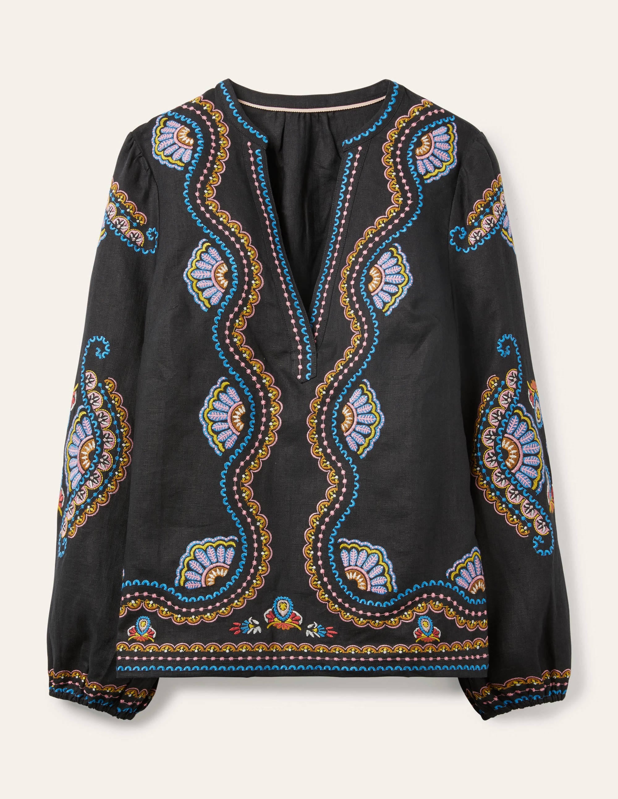 Eden Embroidered Top-Black - Image 5