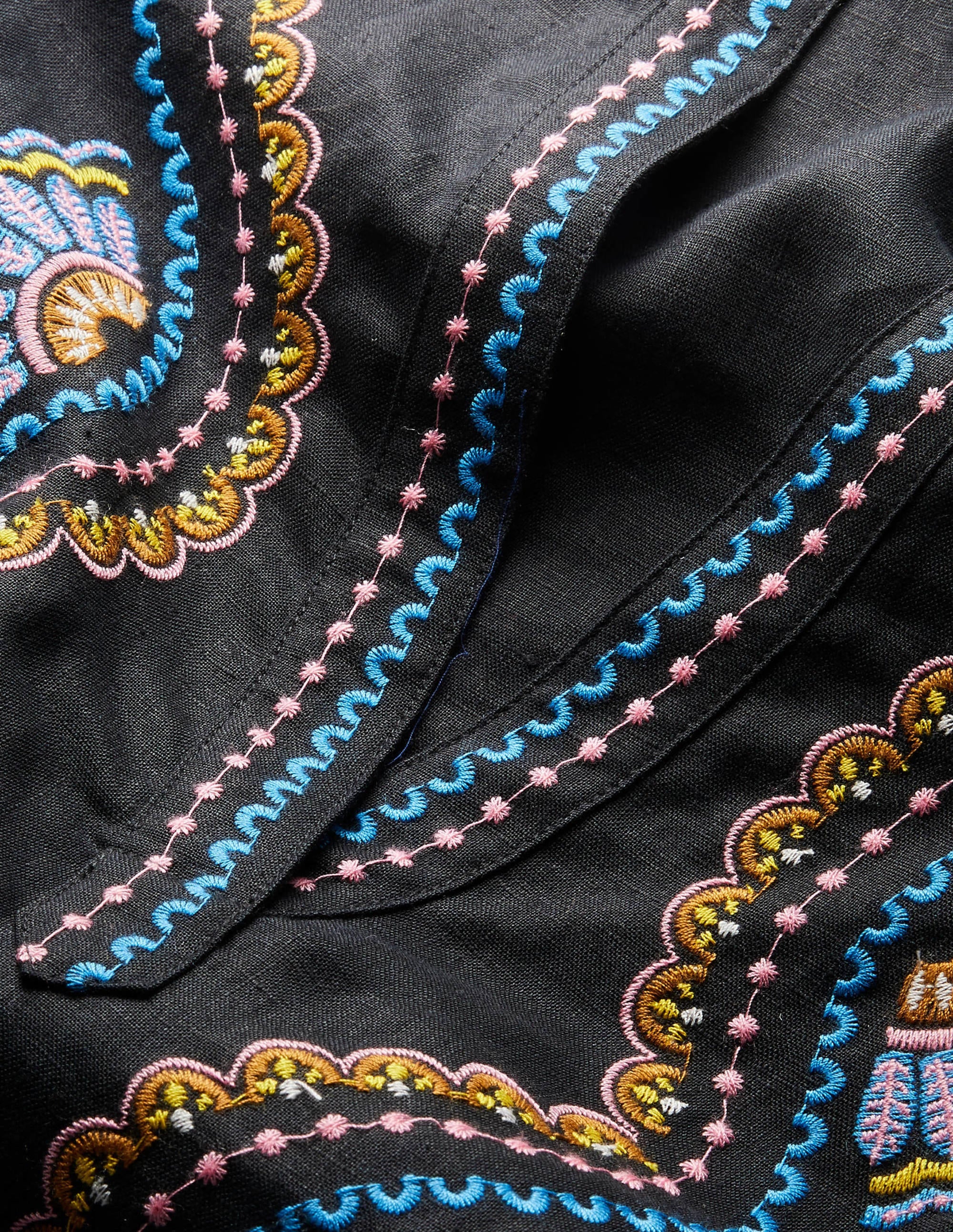 Eden Embroidered Top-Black - Image 6