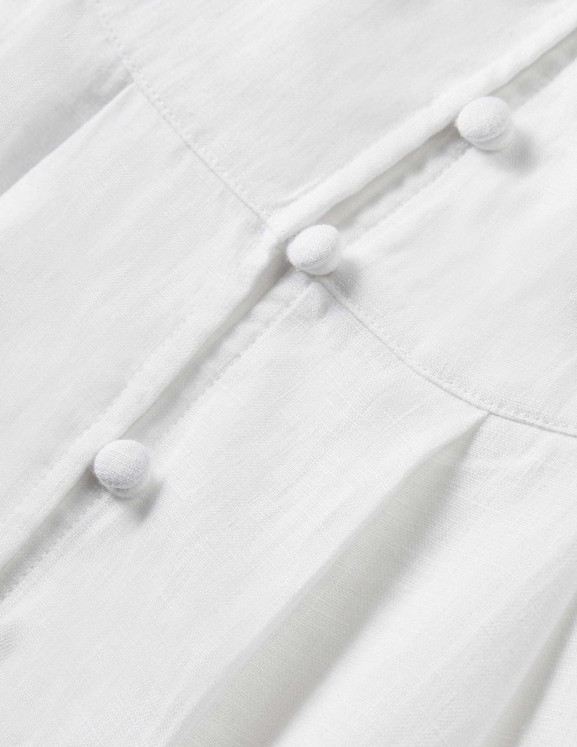 Jemima Linen Midi Dress-White - Image 5