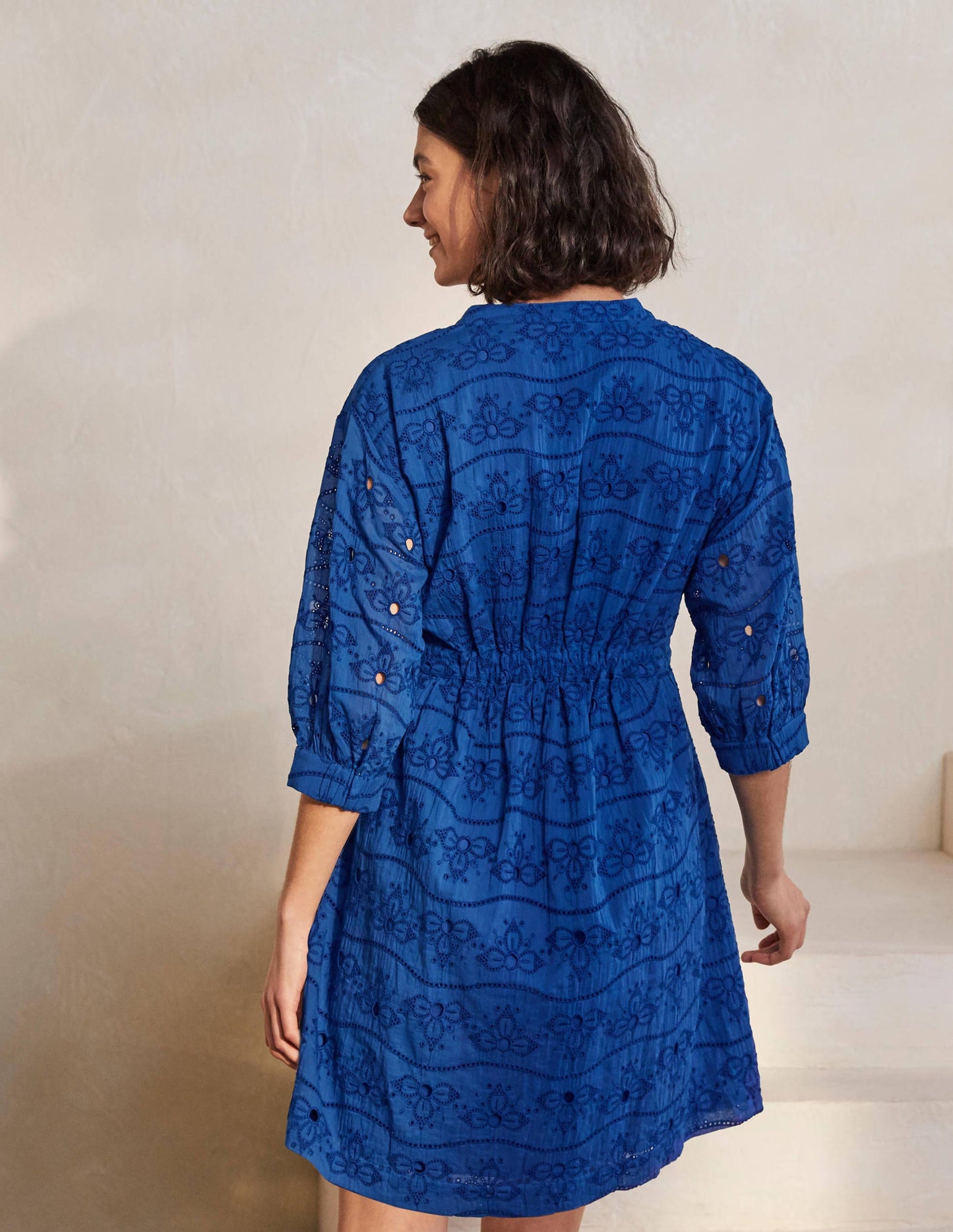 Broderie Cotton Dress-Summit