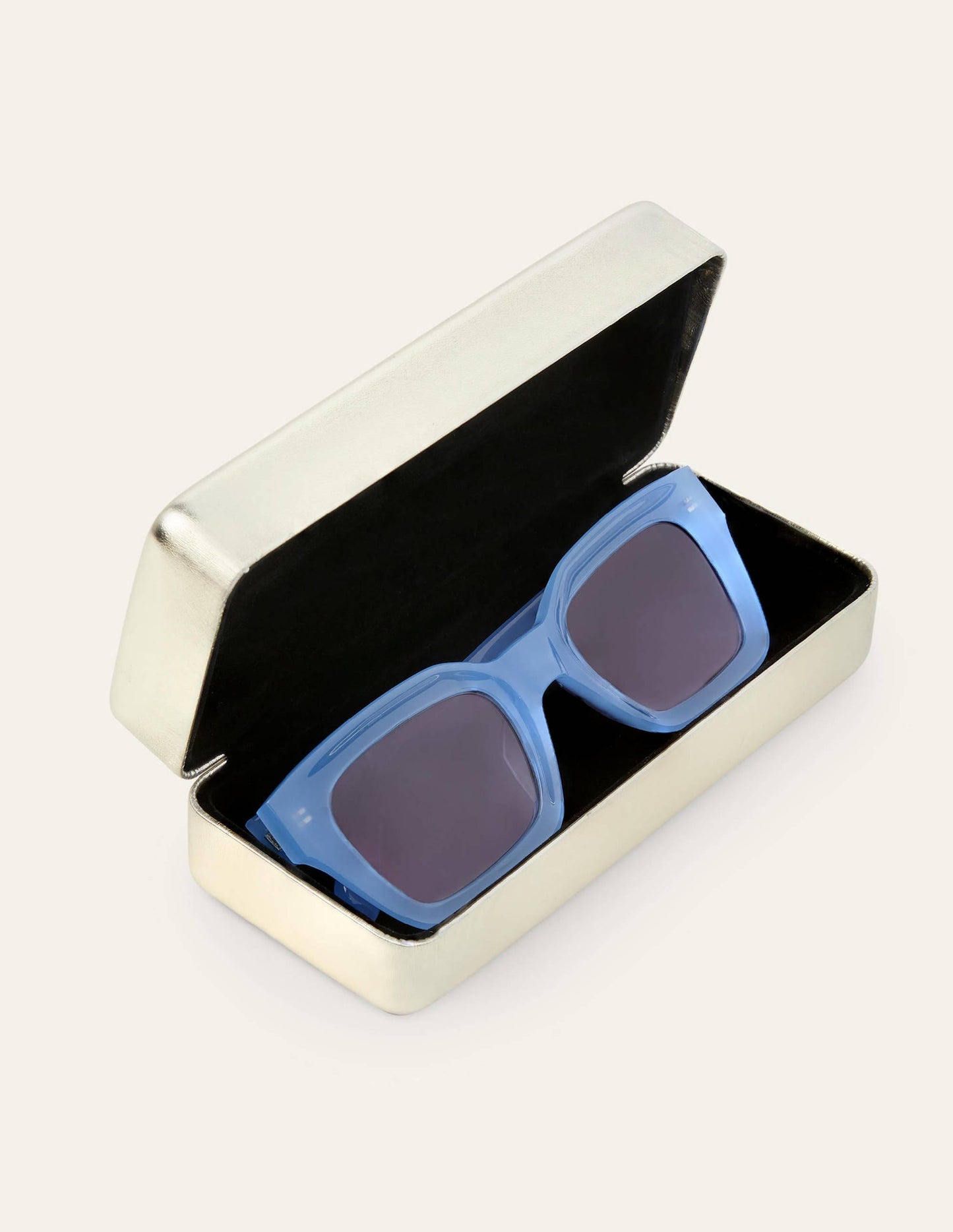 Chunky Frame Sunglasses-Hazy Blue