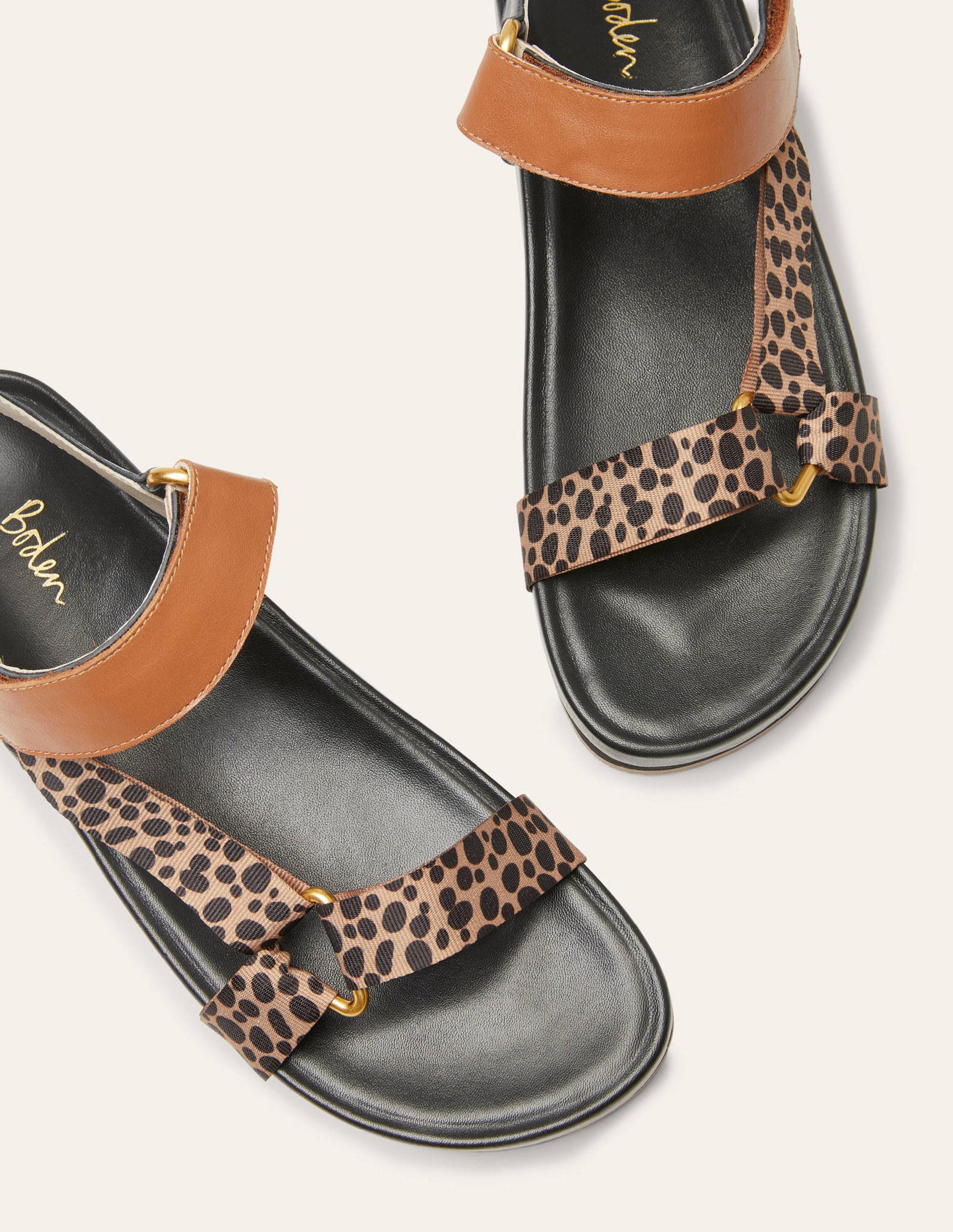 Colourblock Sandals-Leopard-1