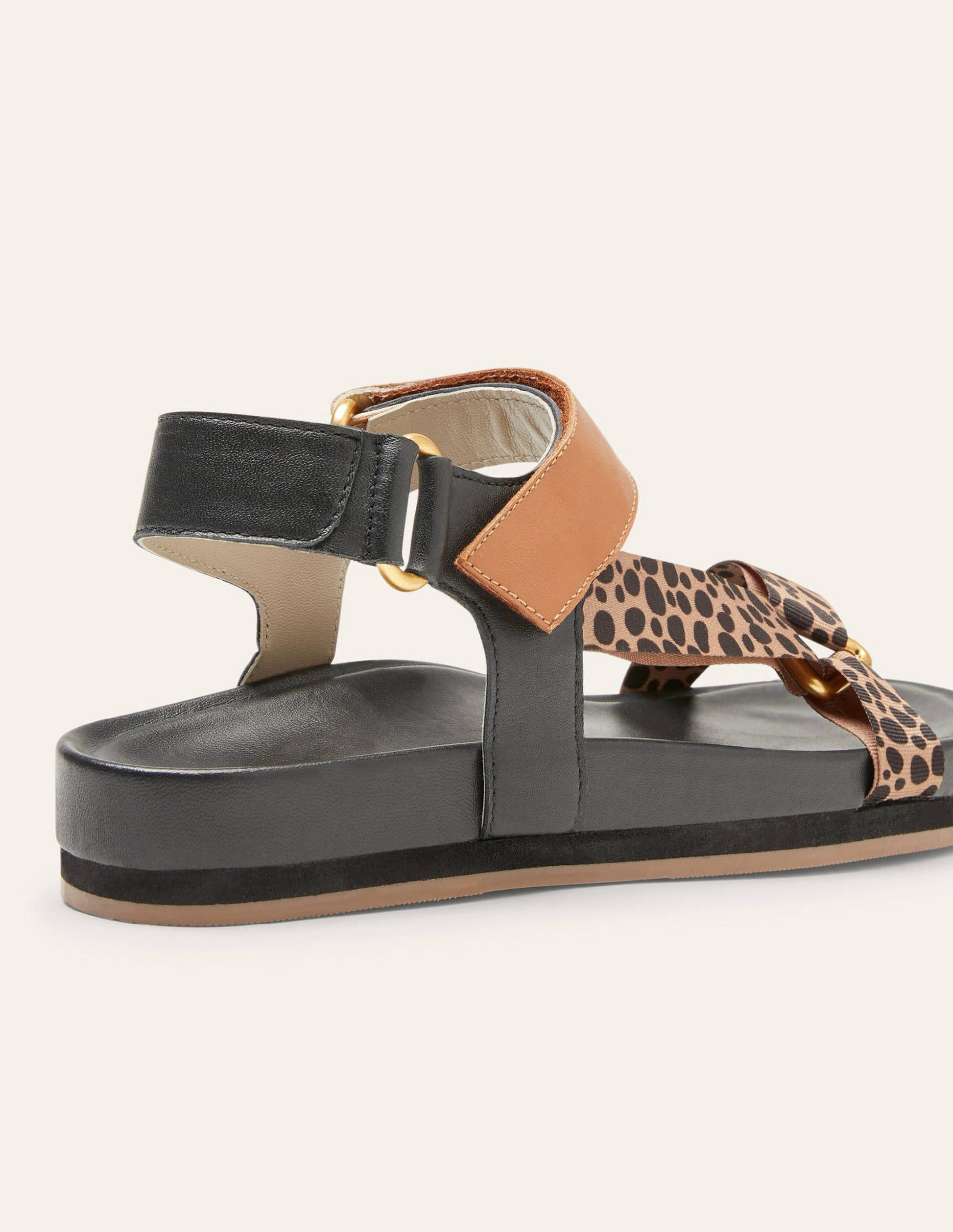 Colourblock Sandals-Leopard-3
