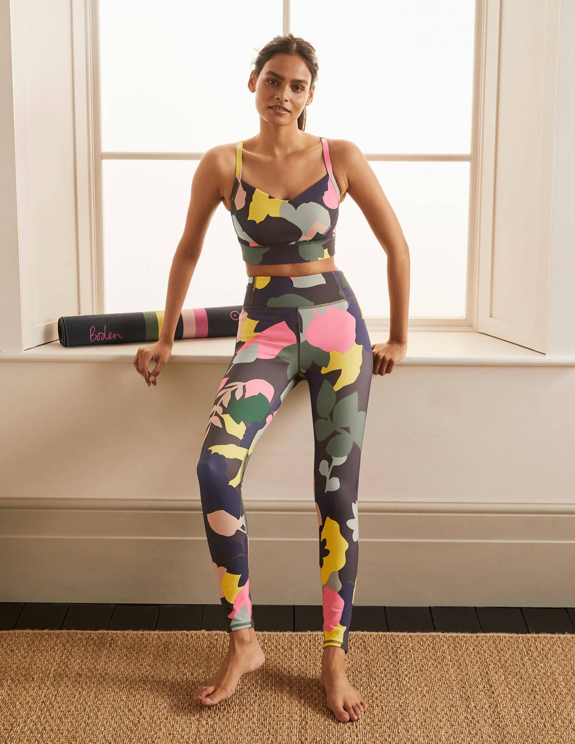 Jessica Active Bra-Asphalt, Pressed Bloom - Image 2