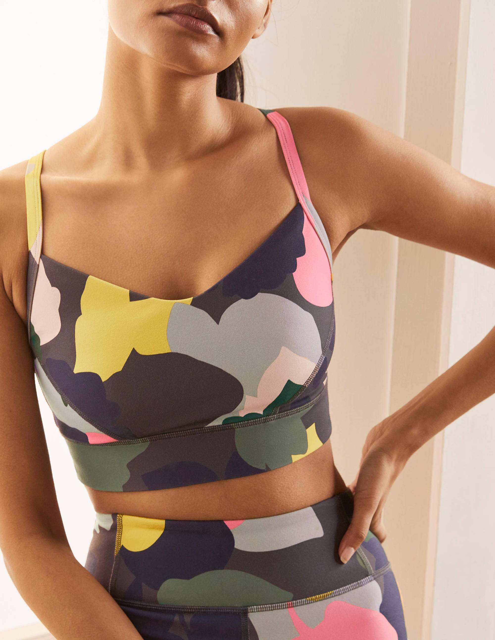 Jessica Active Bra-Asphalt, Pressed Bloom - Image 4