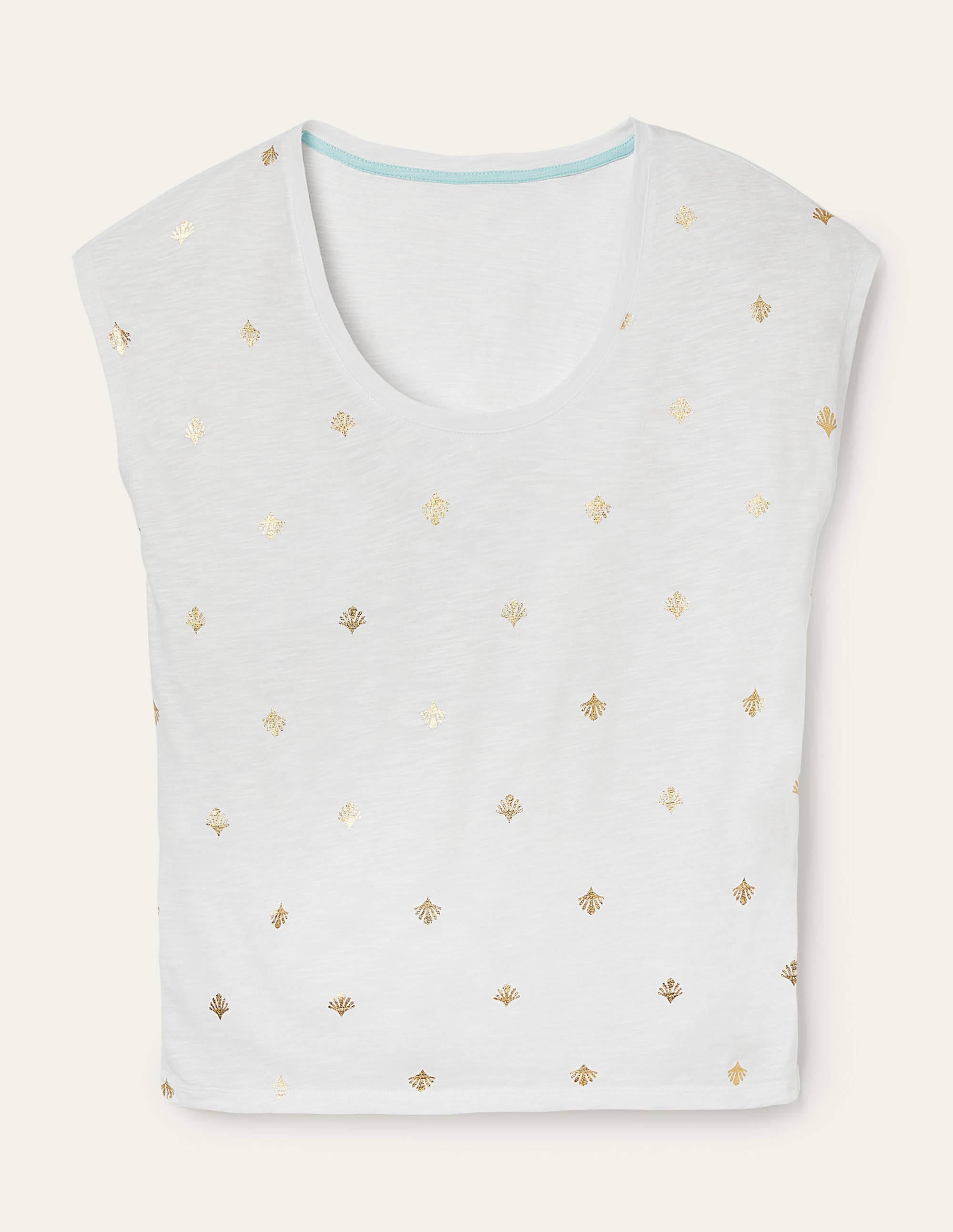 Fun Voop Tee-White, Coral Tile - Image 5