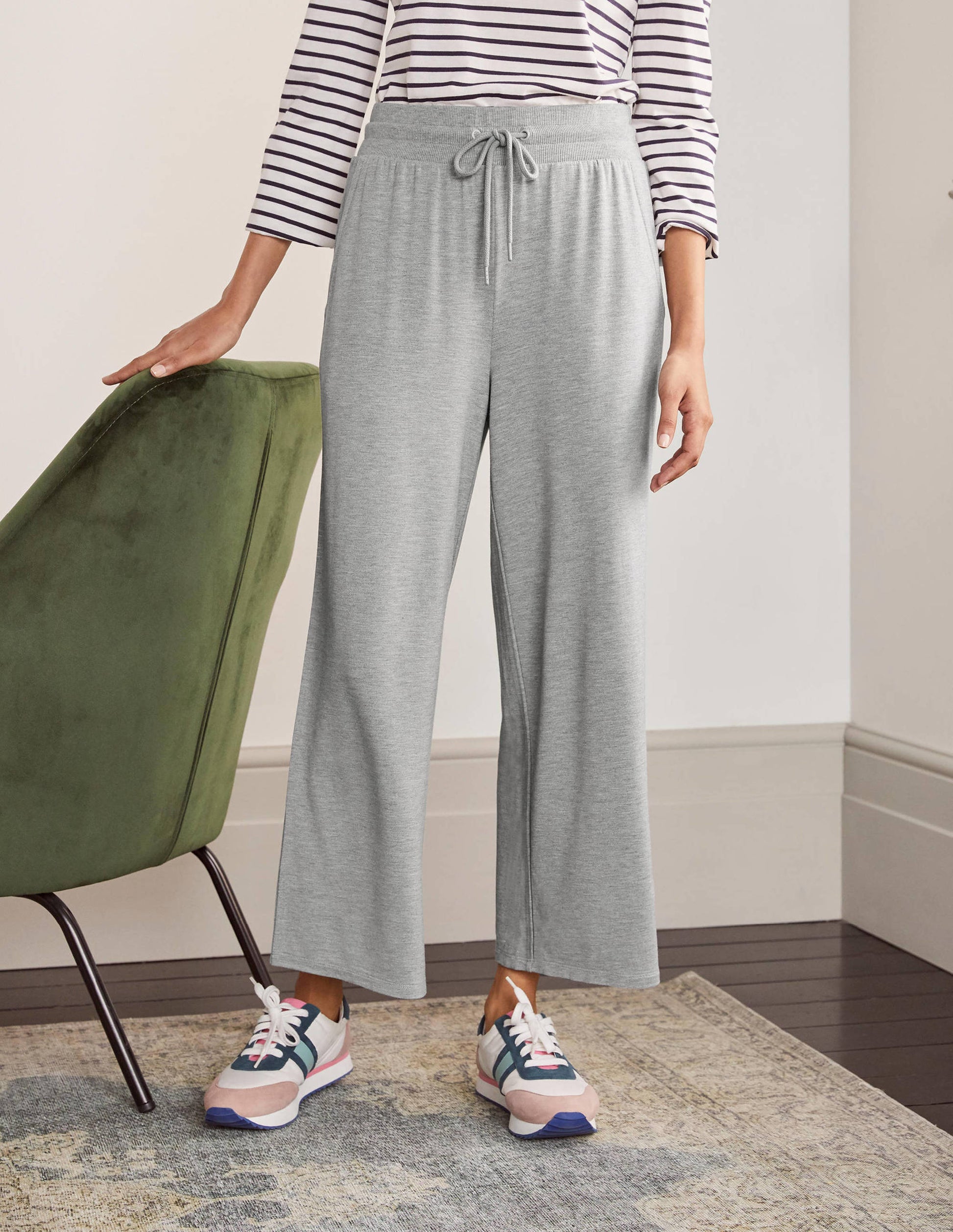 Emma Cropped Joggers-Grey Marl-2