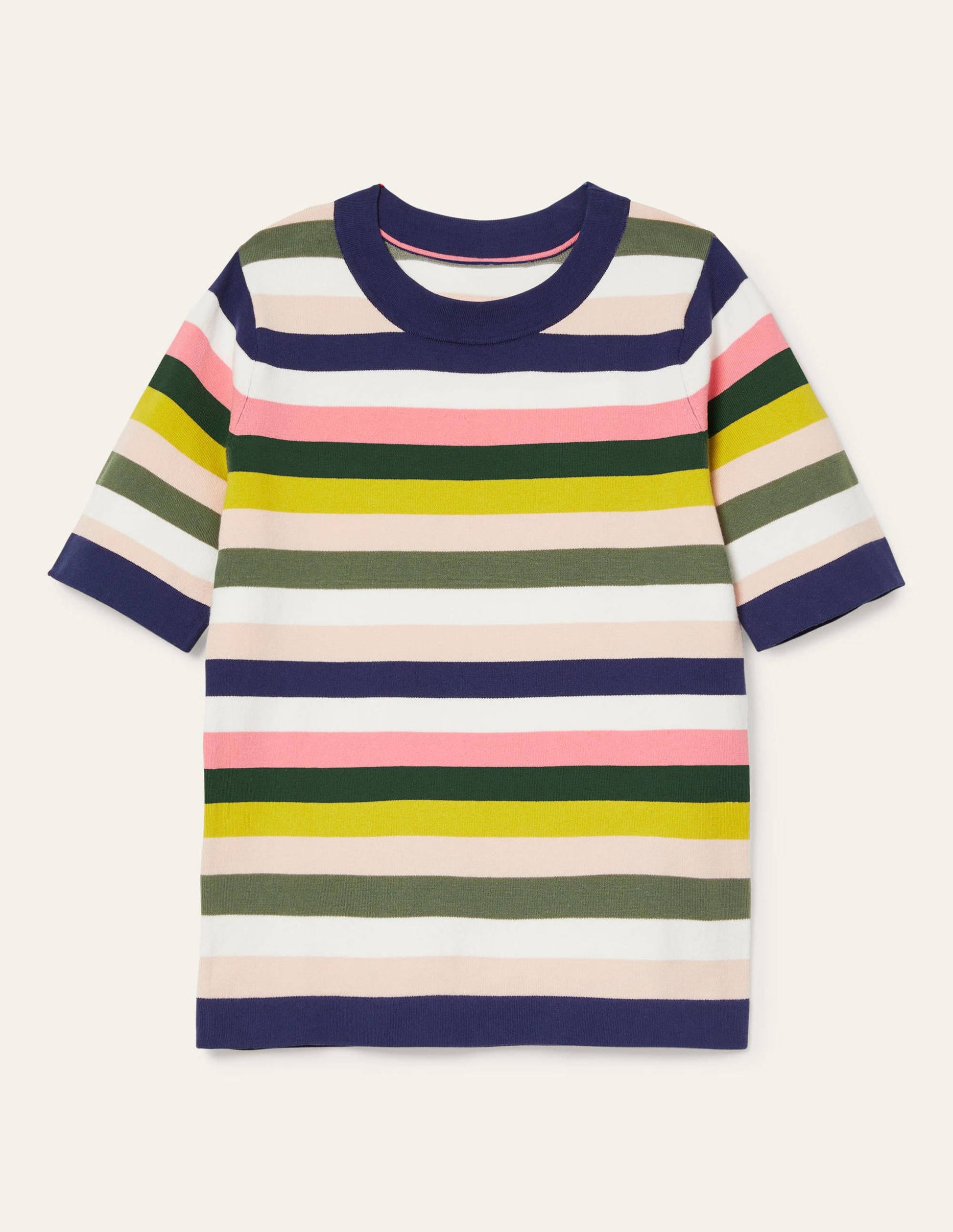 Abingdon Cotton Knitted Tee-Multi Stripe-6