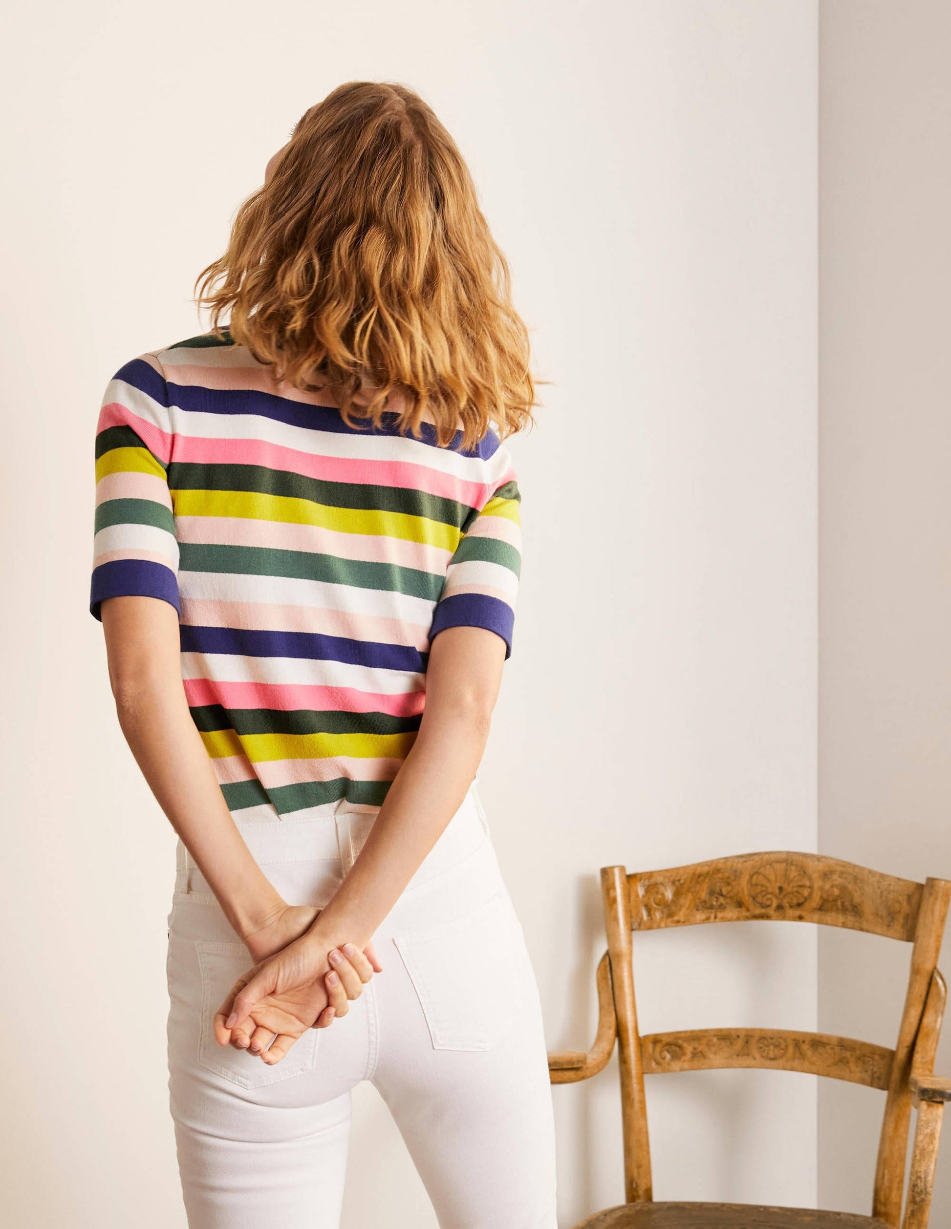 Abingdon Cotton Knitted Tee-Multi Stripe-3