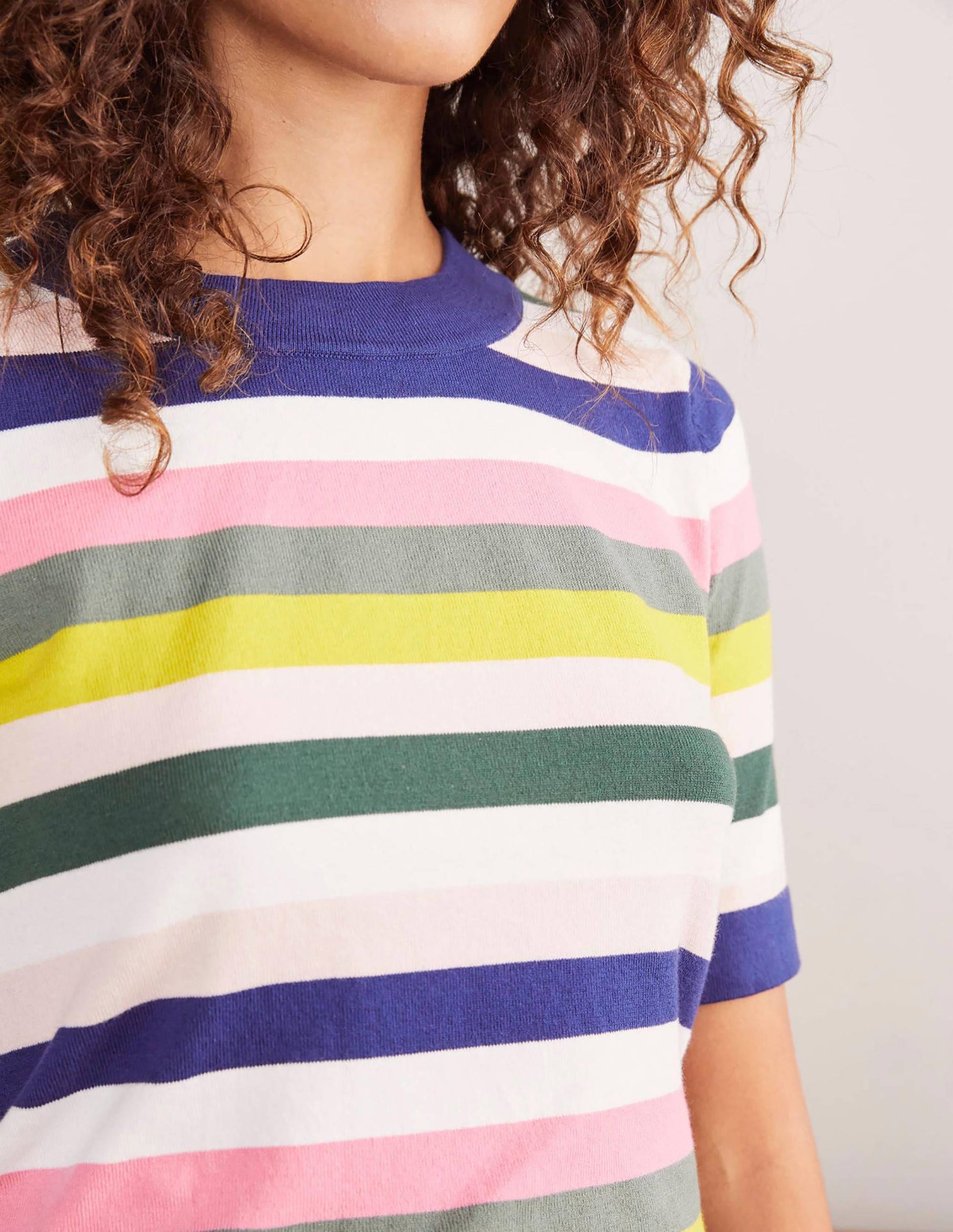 Abingdon Cotton Knitted Tee-Multi Stripe-4